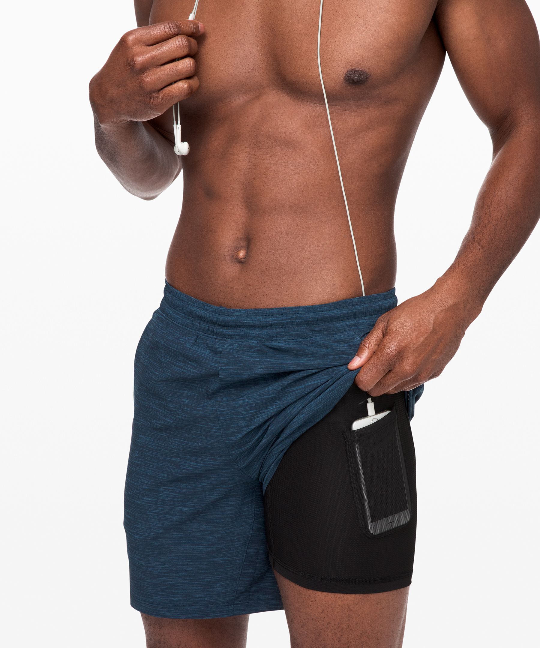 Lululemon Shorts Herre Marineblå | 85023-KZBM