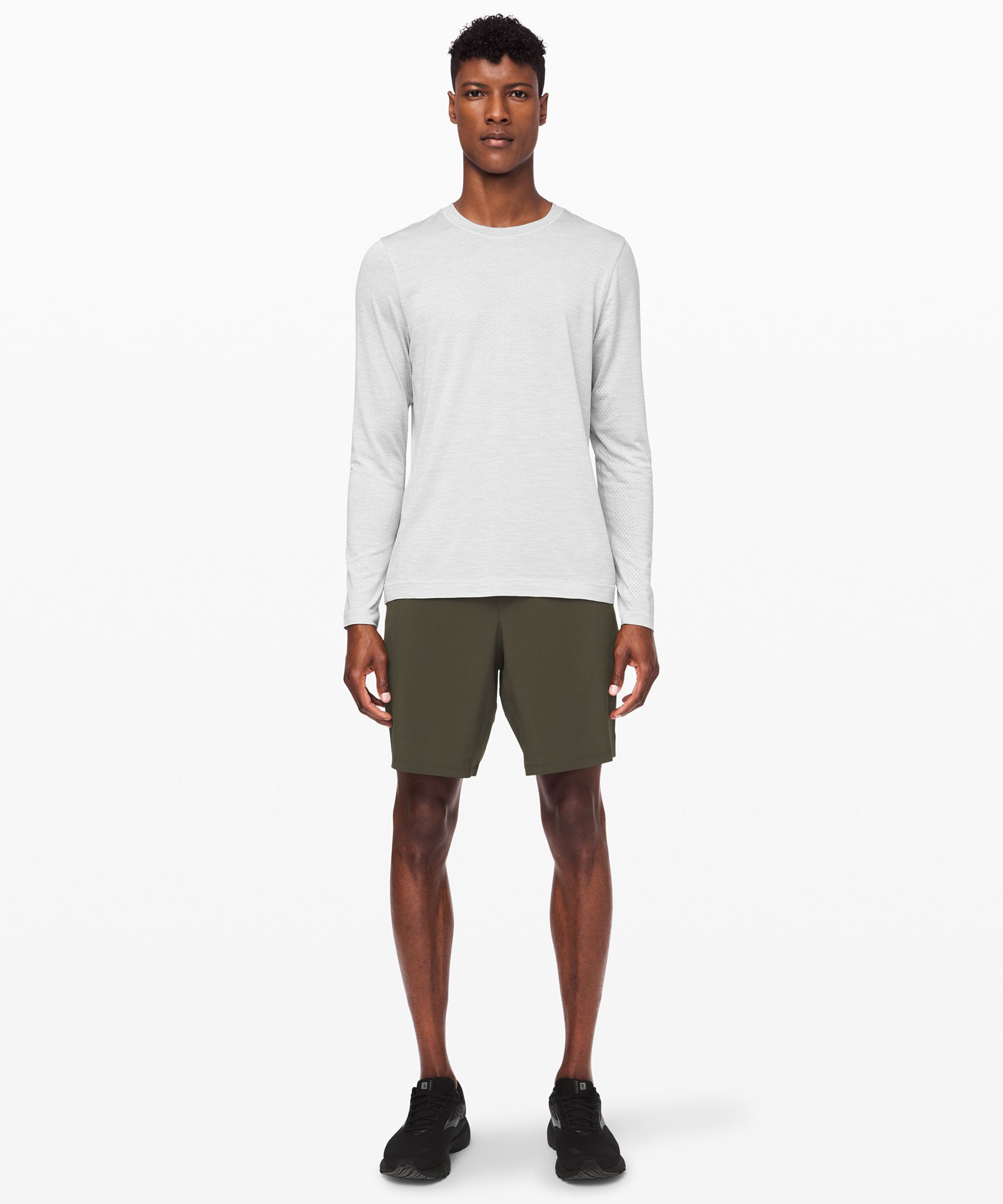 Lululemon Shorts Herre Mørke Olivengrønne | 02968-FAMW