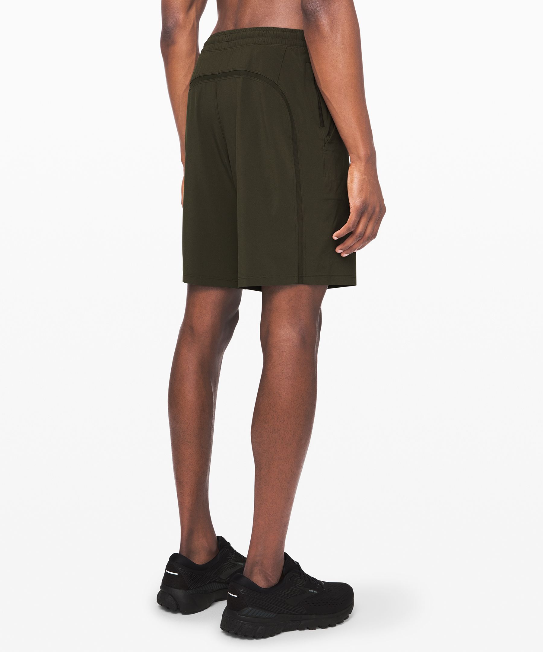 Lululemon Shorts Herre Mørke Olivengrønne | 02968-FAMW