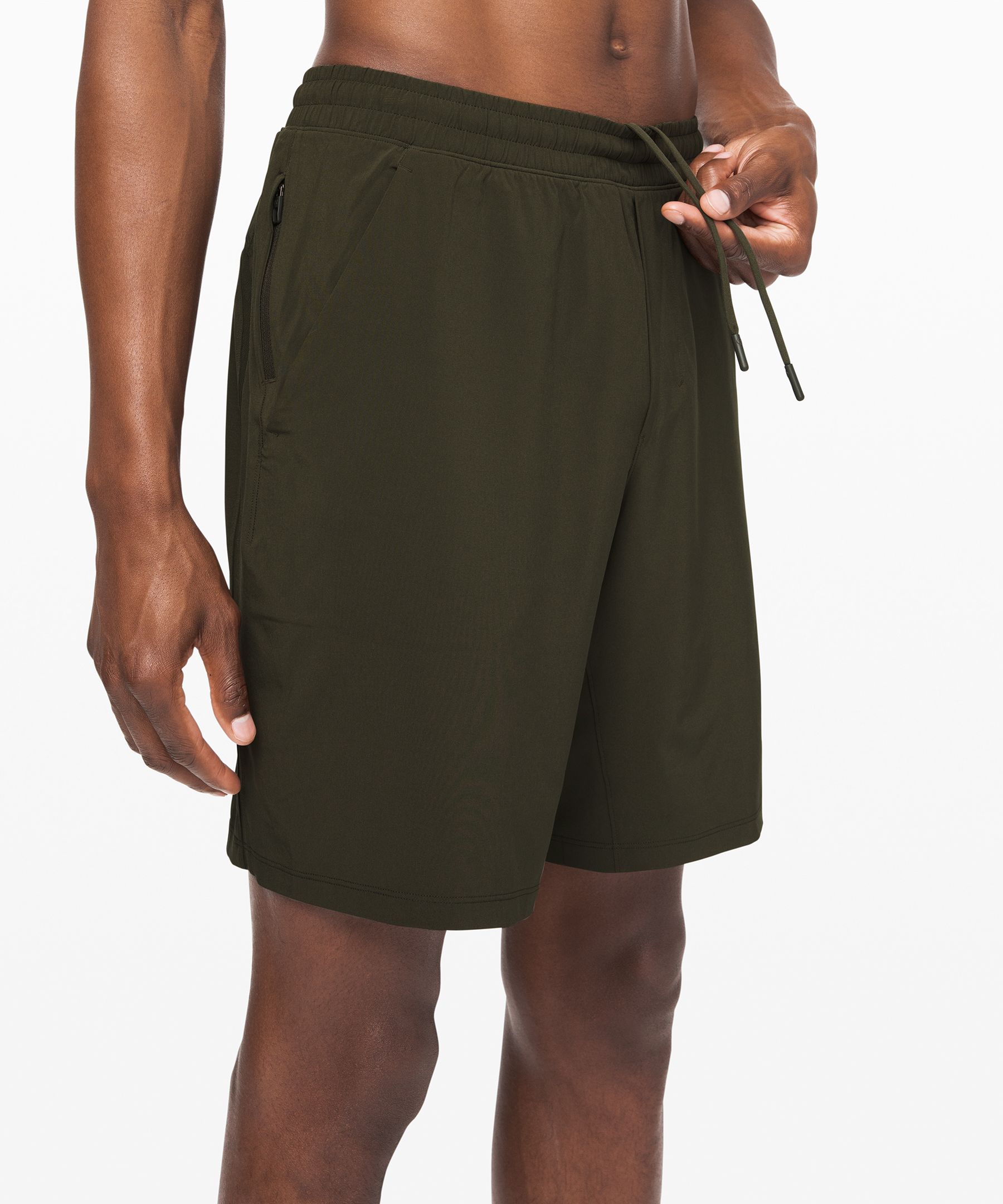 Lululemon Shorts Herre Mørke Olivengrønne | 02968-FAMW