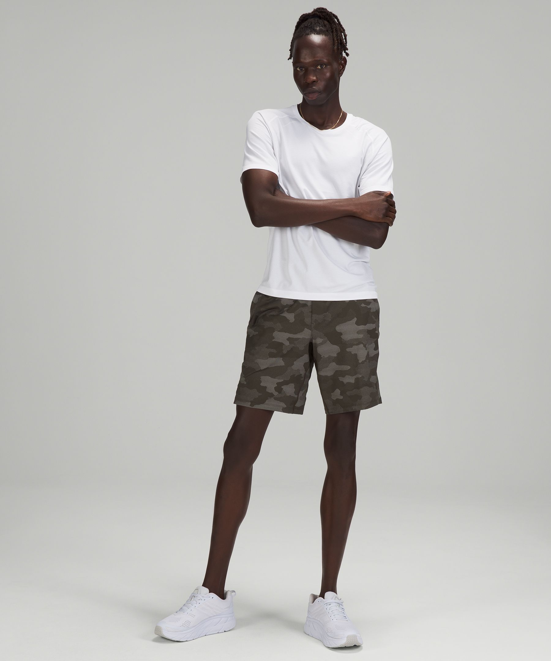 Lululemon Shorts Herre Mørke Olivengrønne | 32861-OFHS