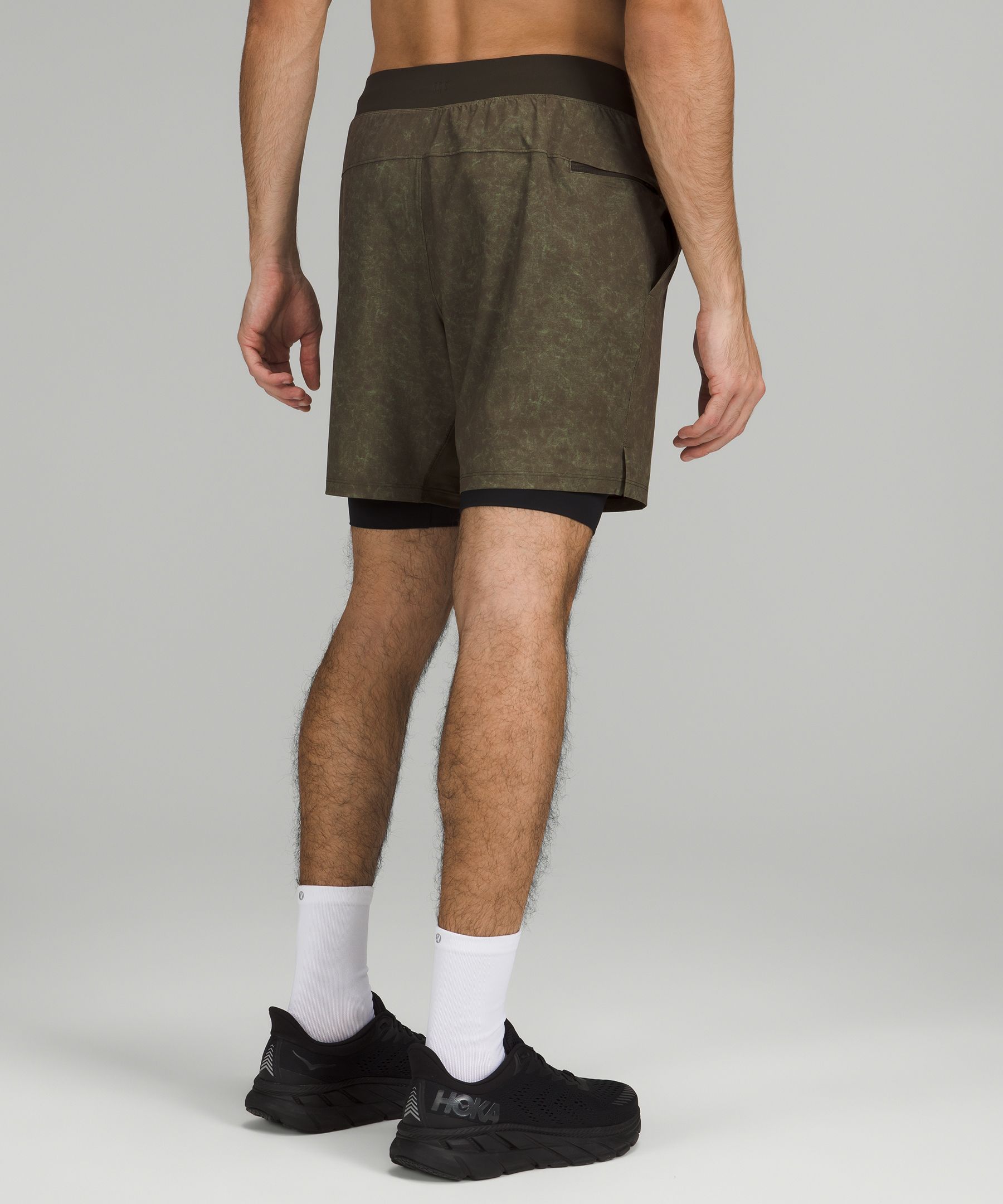 Lululemon Shorts Herre Mørke Olivengrønne | 78692-WTPK