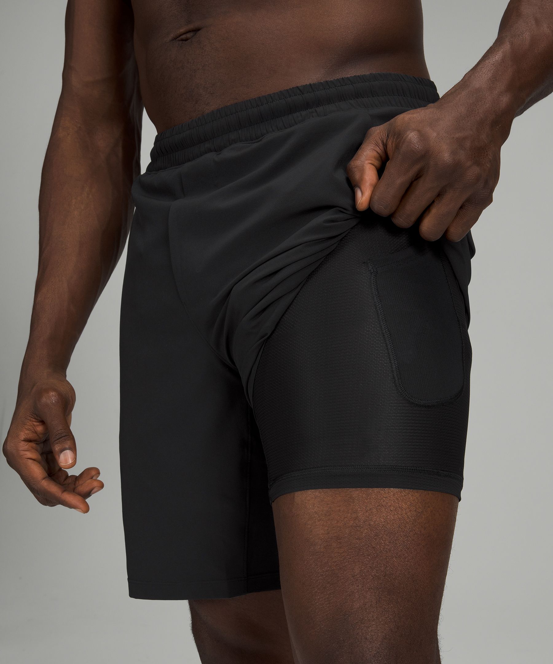 Lululemon Shorts Herre Svarte | 20453-VQGI