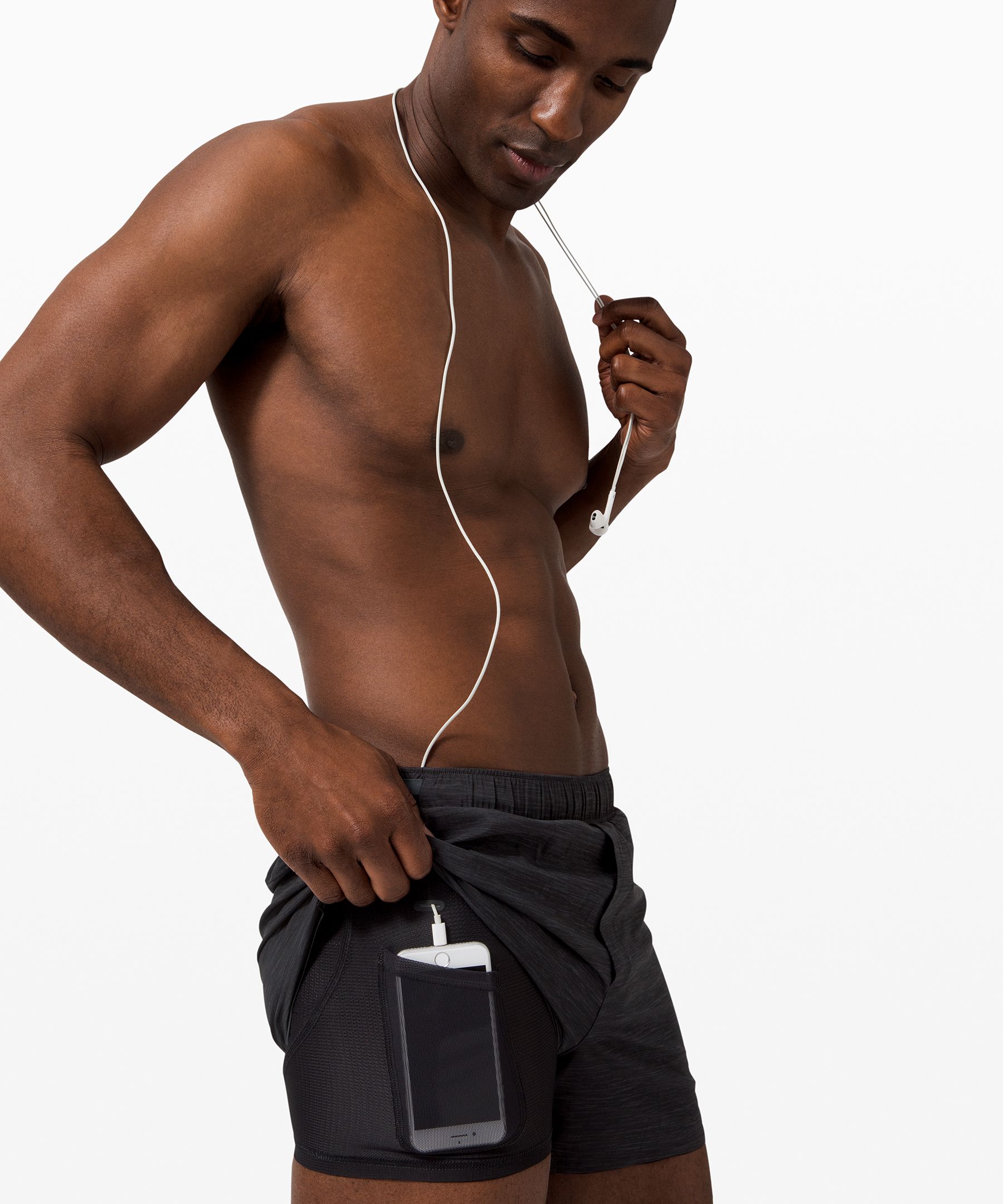 Lululemon Shorts Herre Svarte | 36420-RNQV