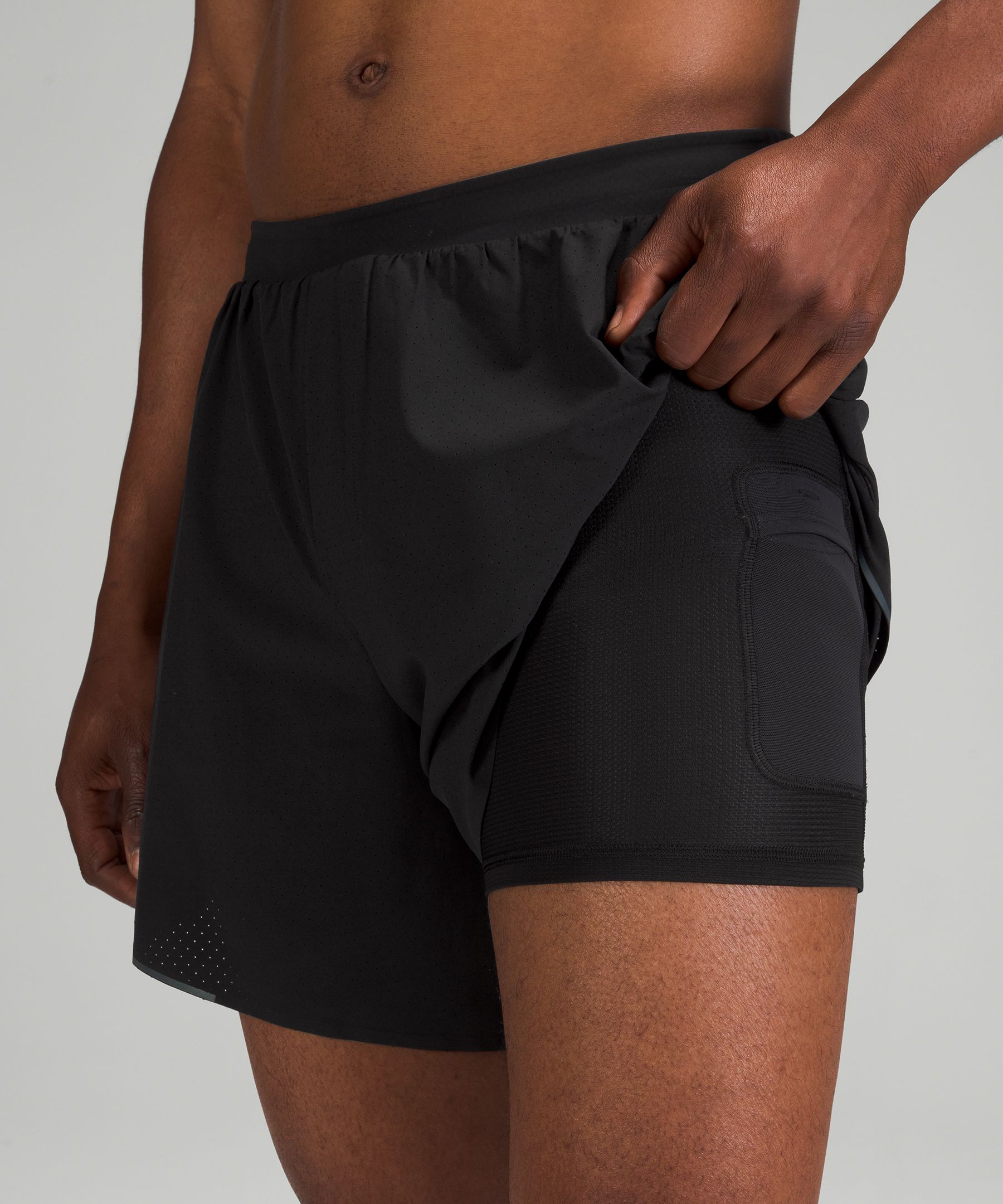 Lululemon Shorts Herre Svarte | 57903-ZFKX