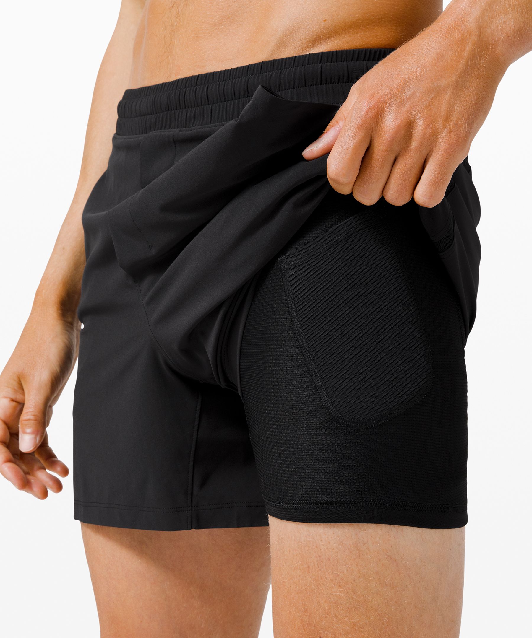 Lululemon Shorts Herre Svarte | 86150-LDFG
