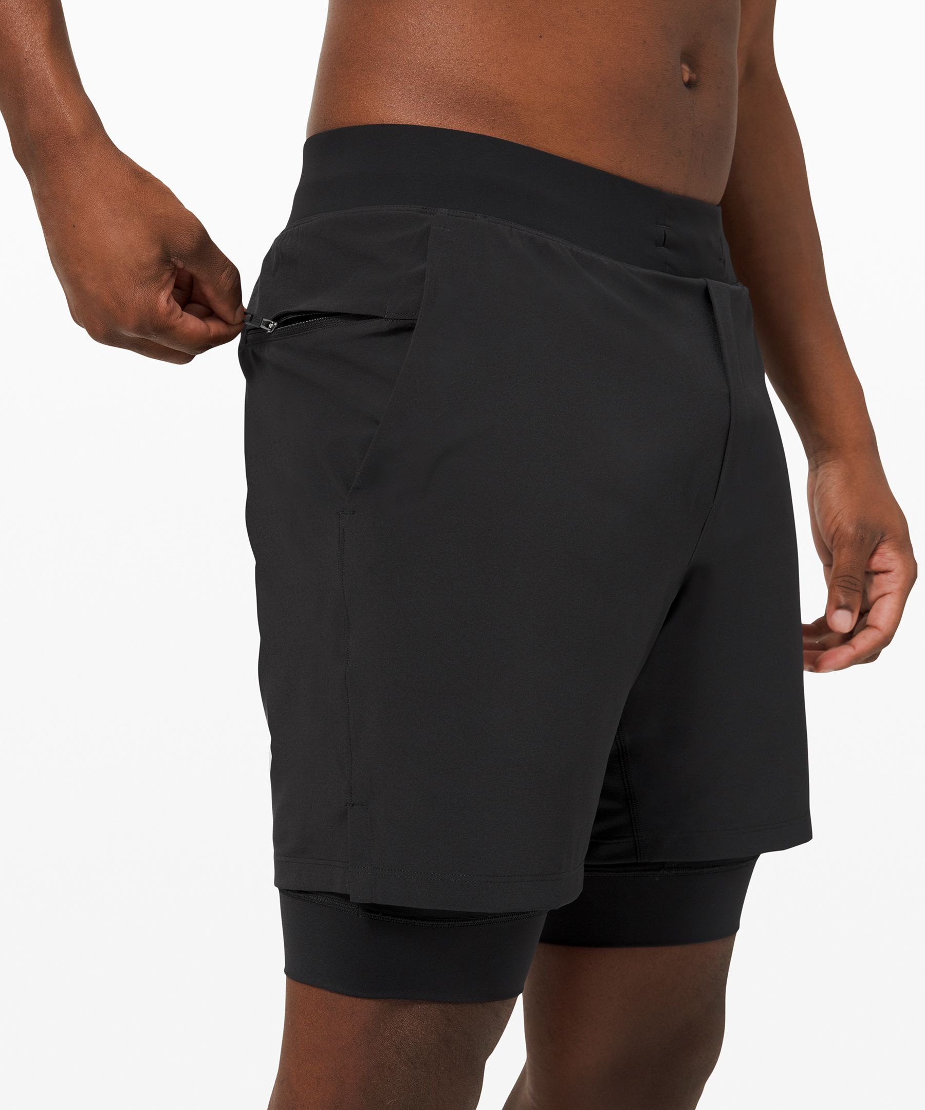 Lululemon Shorts Herre Svarte | 87639-UPVB