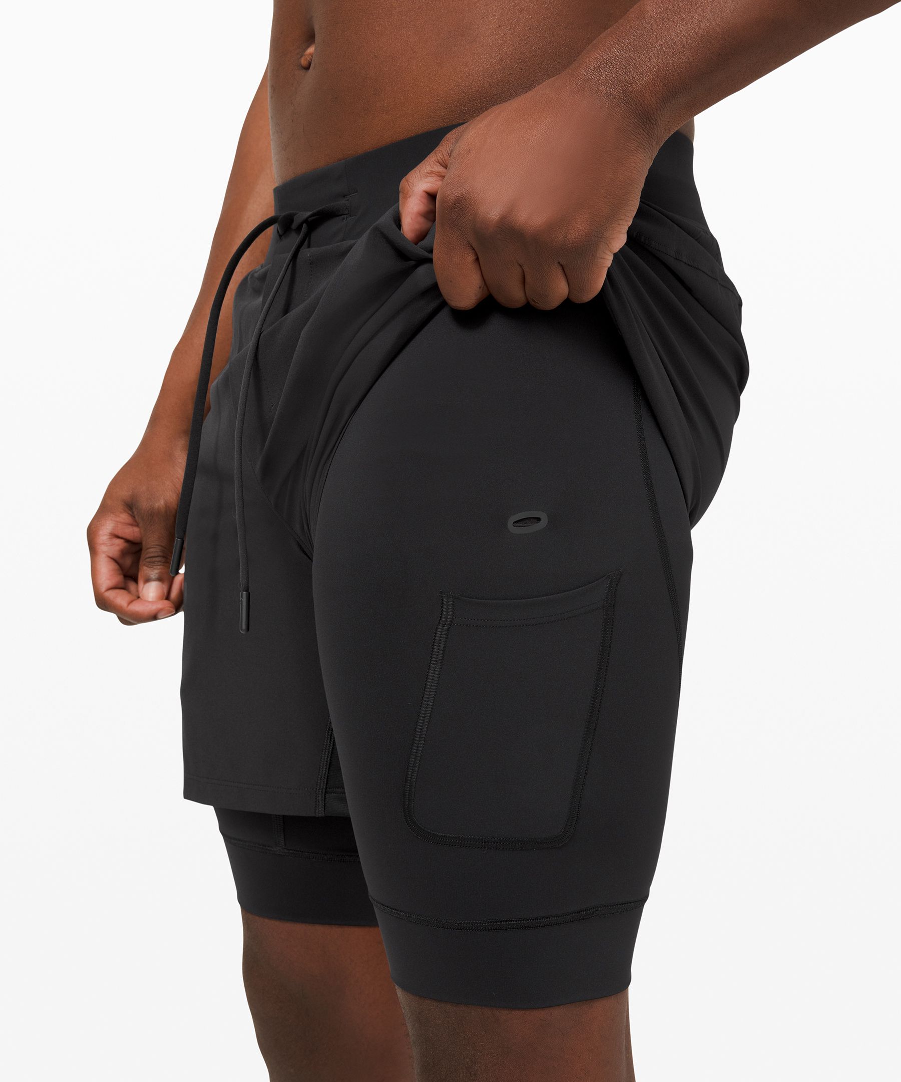 Lululemon Shorts Herre Svarte | 87639-UPVB