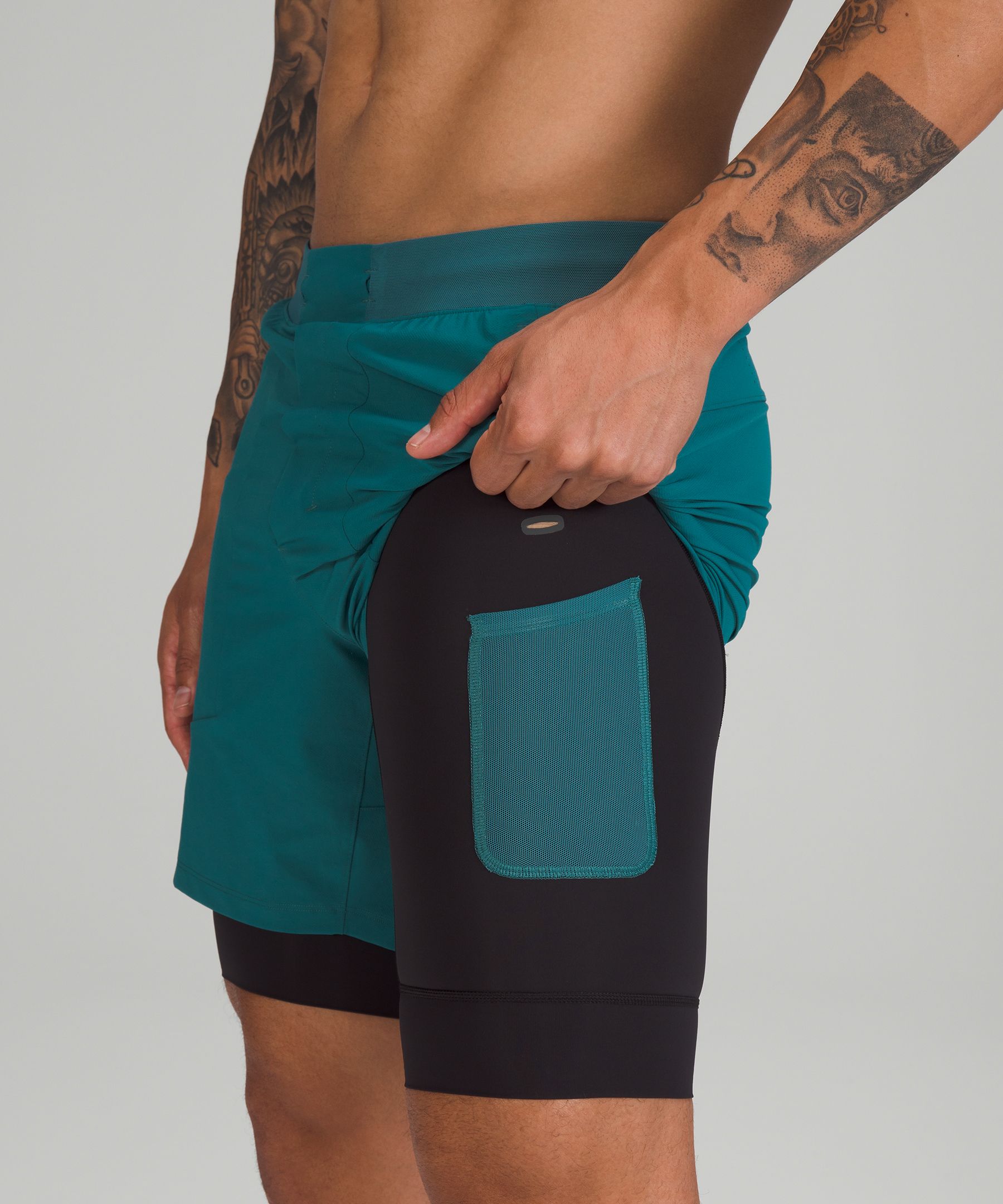Lululemon Shorts Herre Turkis | 49852-YSFP