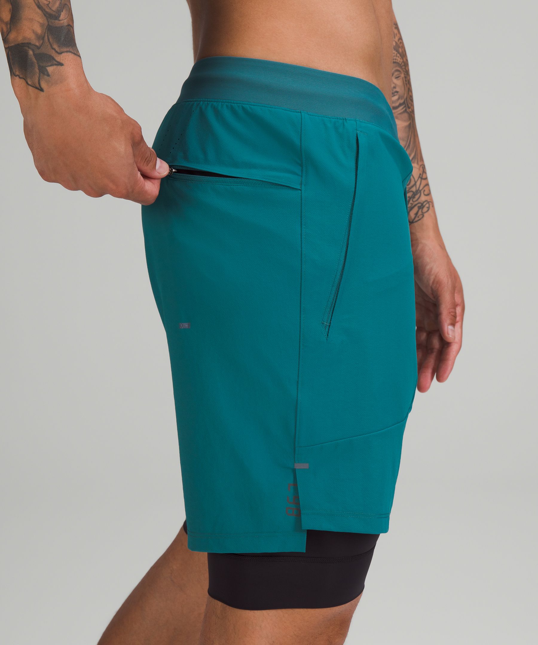 Lululemon Shorts Herre Turkis | 49852-YSFP