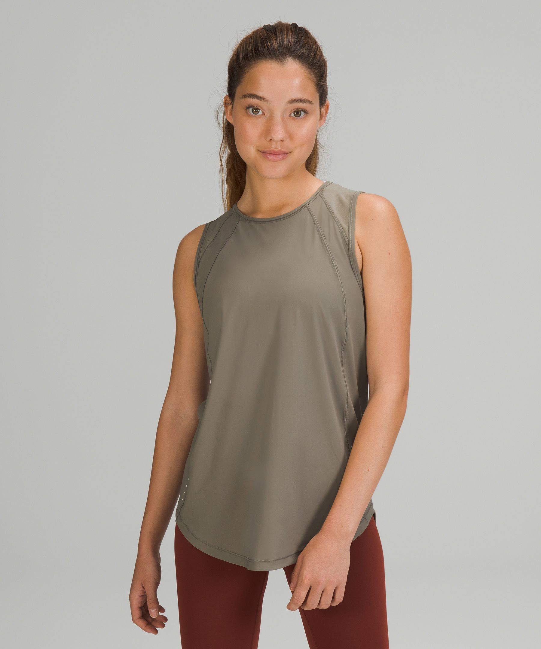 Lululemon Singlet Dame Grå Olivengrønne | 29681-DFCV