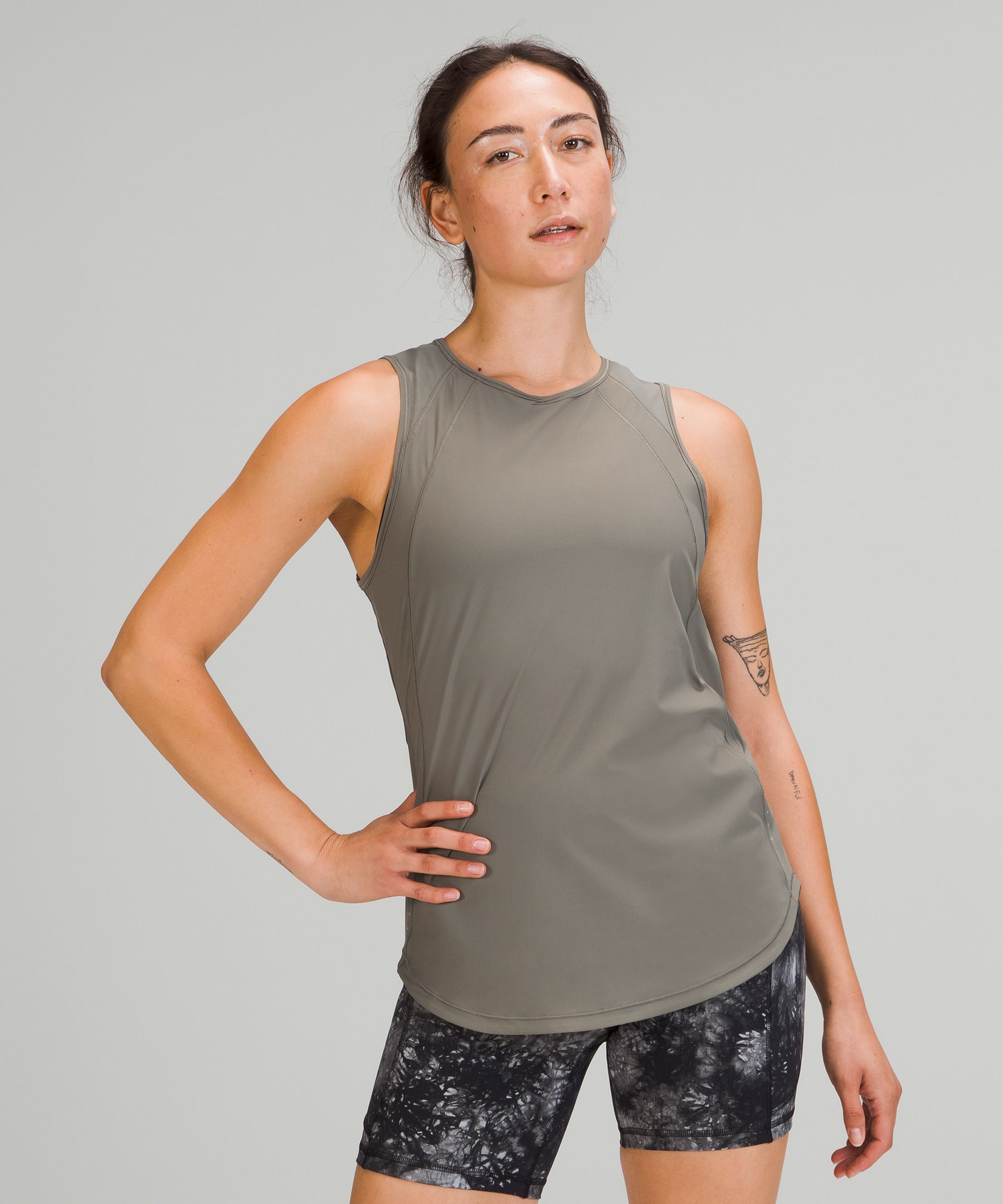 Lululemon Singlet Dame Grå Olivengrønne | 57180-FBGE