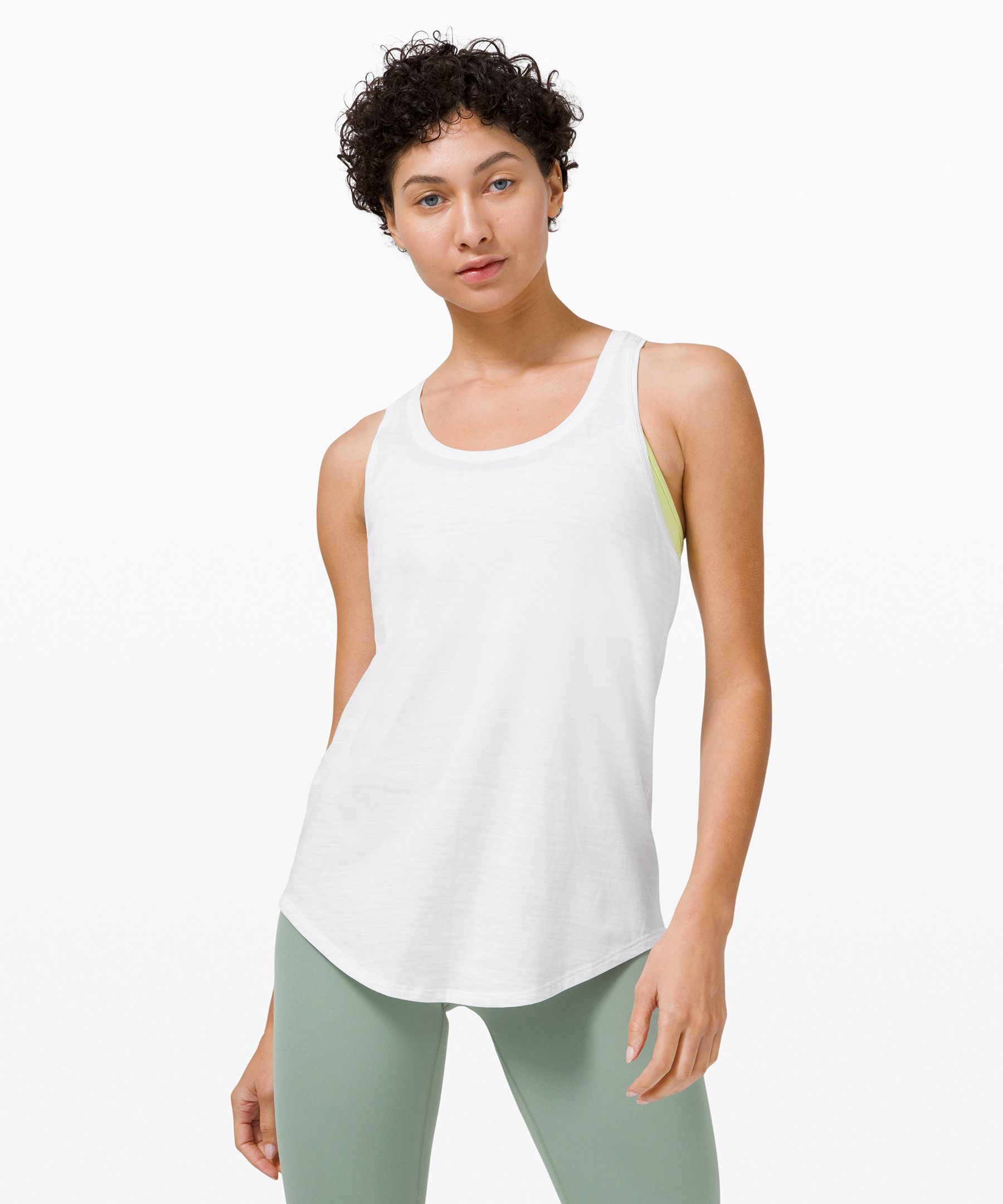 Lululemon Singlet Dame Hvite | 91864-MQHR