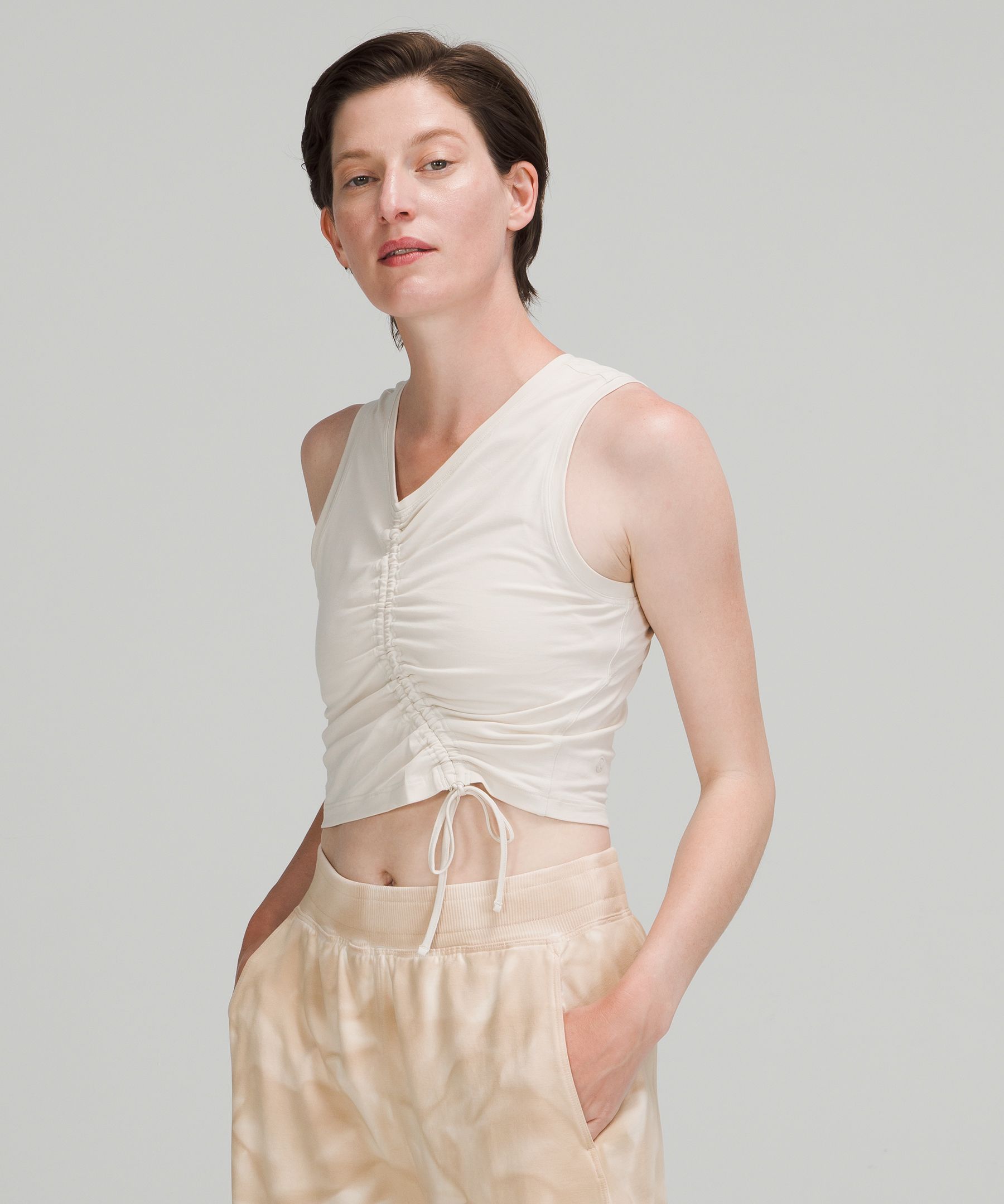 Lululemon Singlet Dame Hvite | 95107-XARE