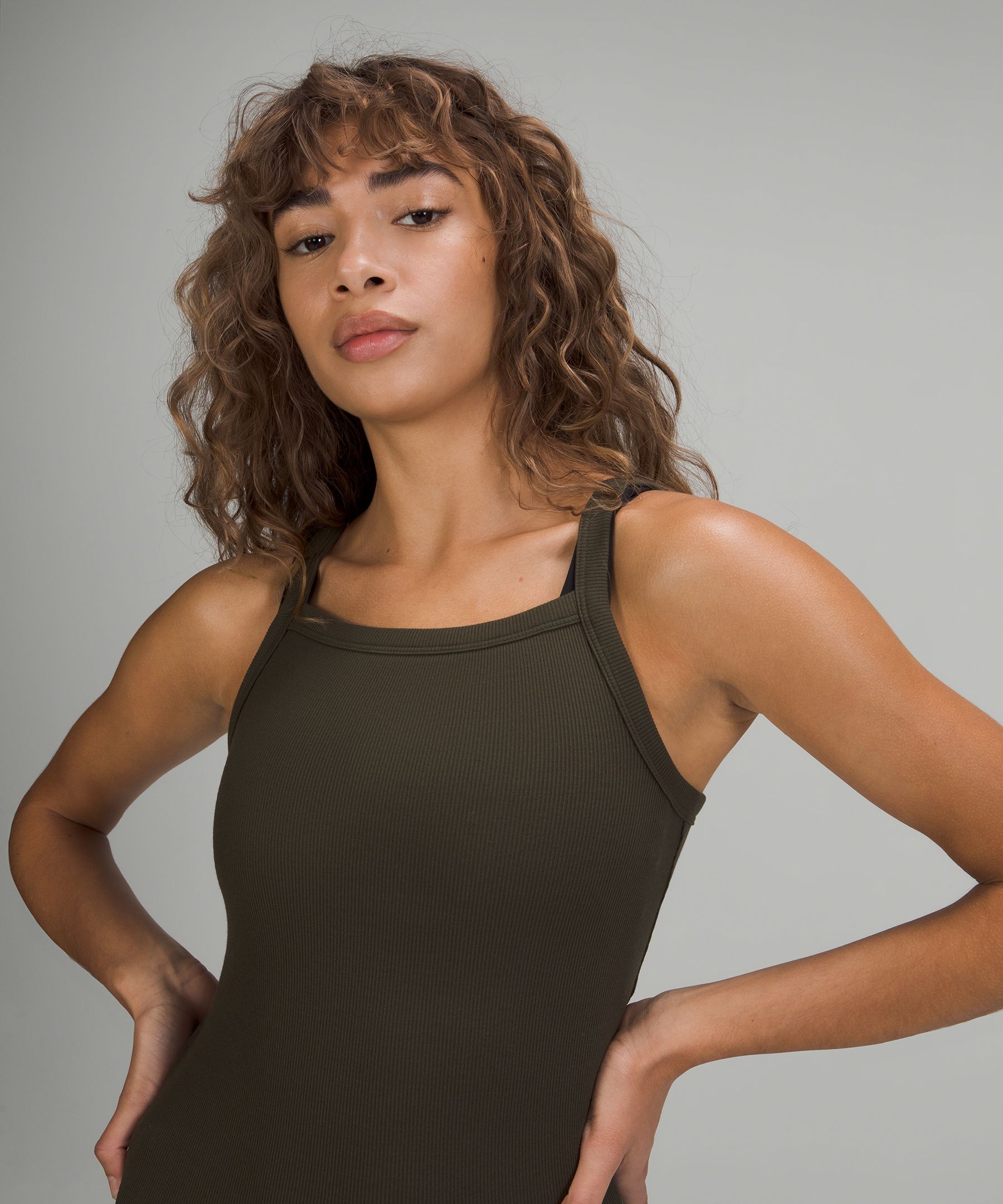 Lululemon Singlet Dame Mørke Olivengrønne | 95420-JCHT