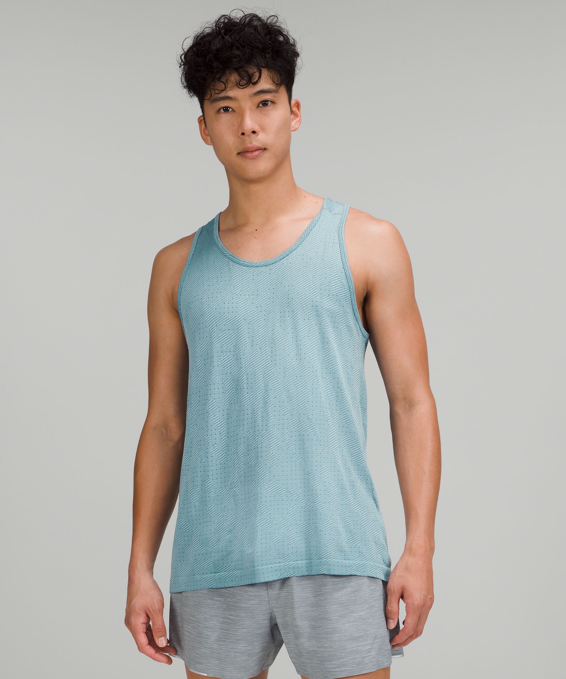 Lululemon Singlet Herre Blå | 97425-COGD