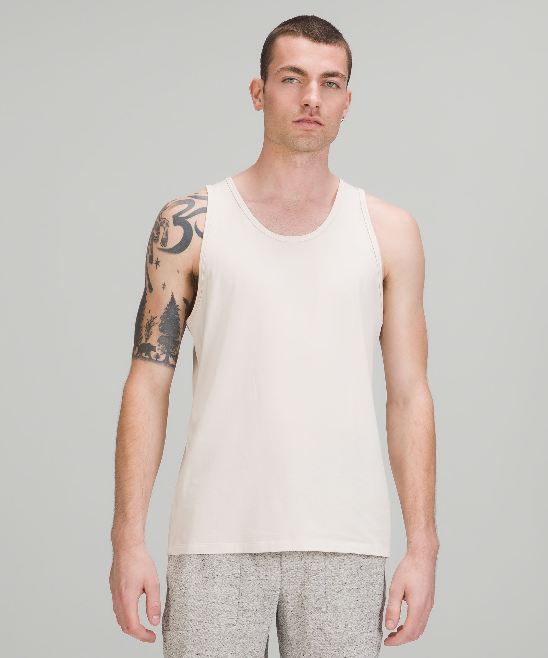 Lululemon Singlet Herre Hvite | 12347-CFPA