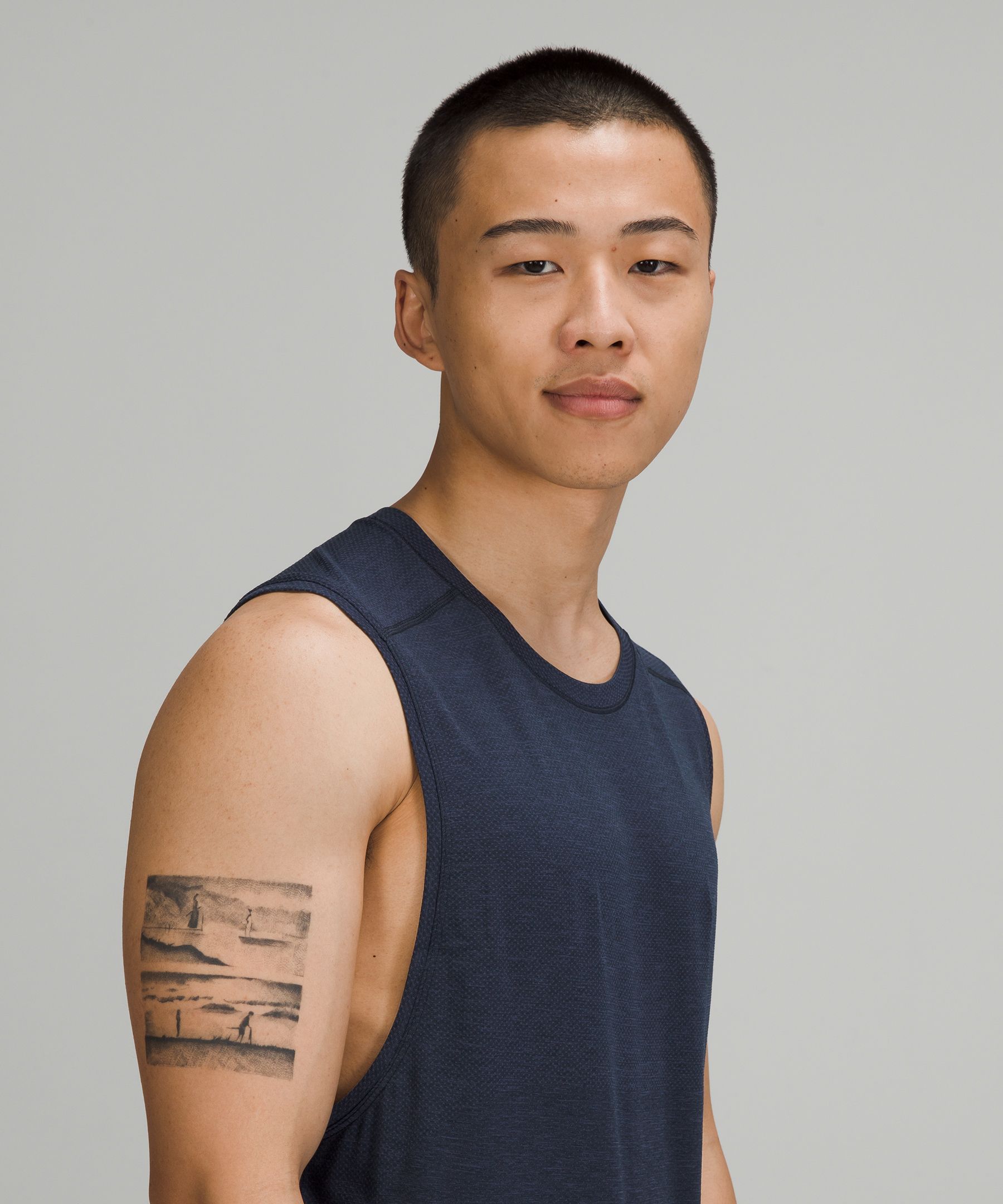 Lululemon Singlet Herre Marineblå | 79506-AELF