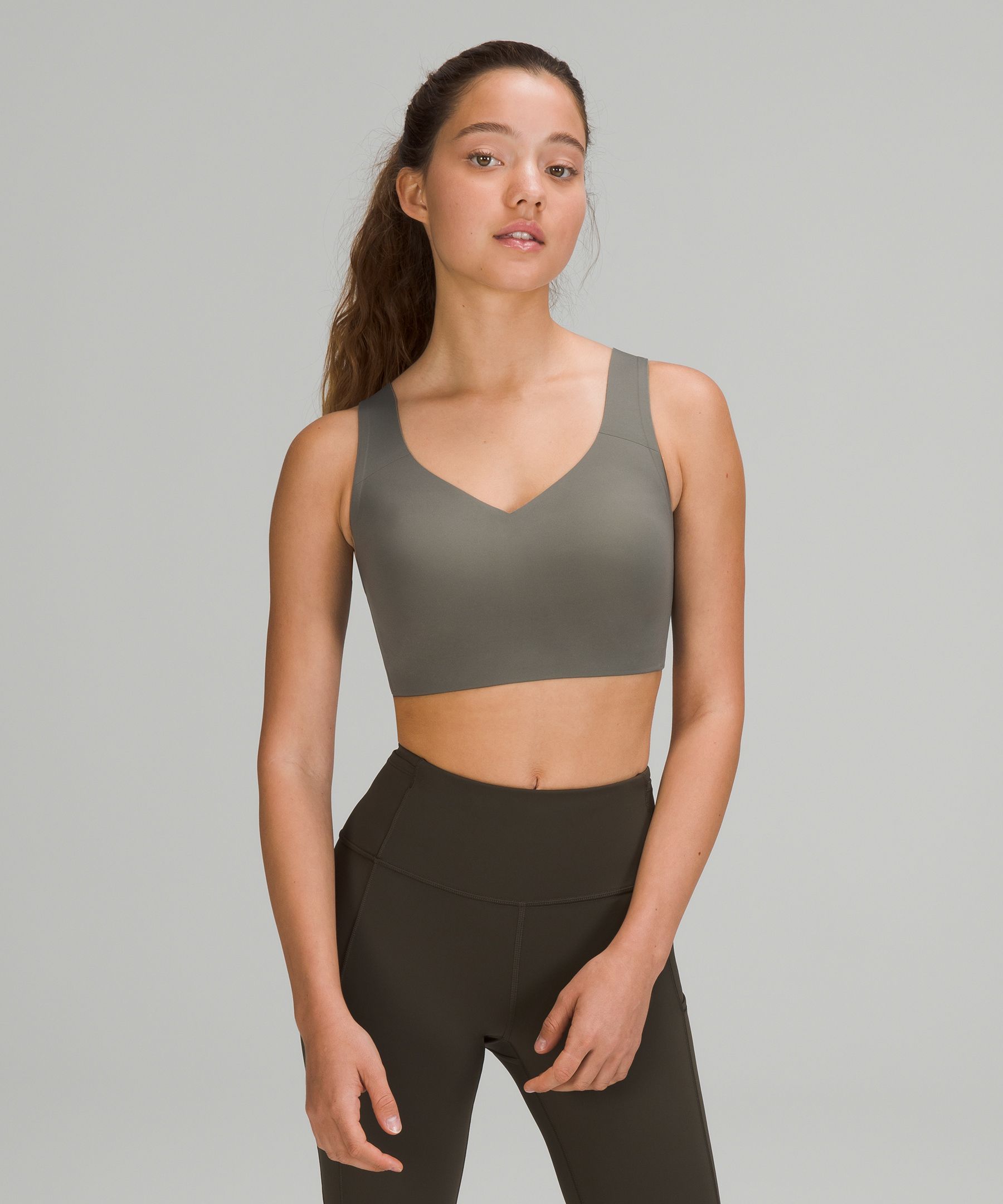 Lululemon Sports Bh Dame Grå Olivengrønne | 08463-BQSF