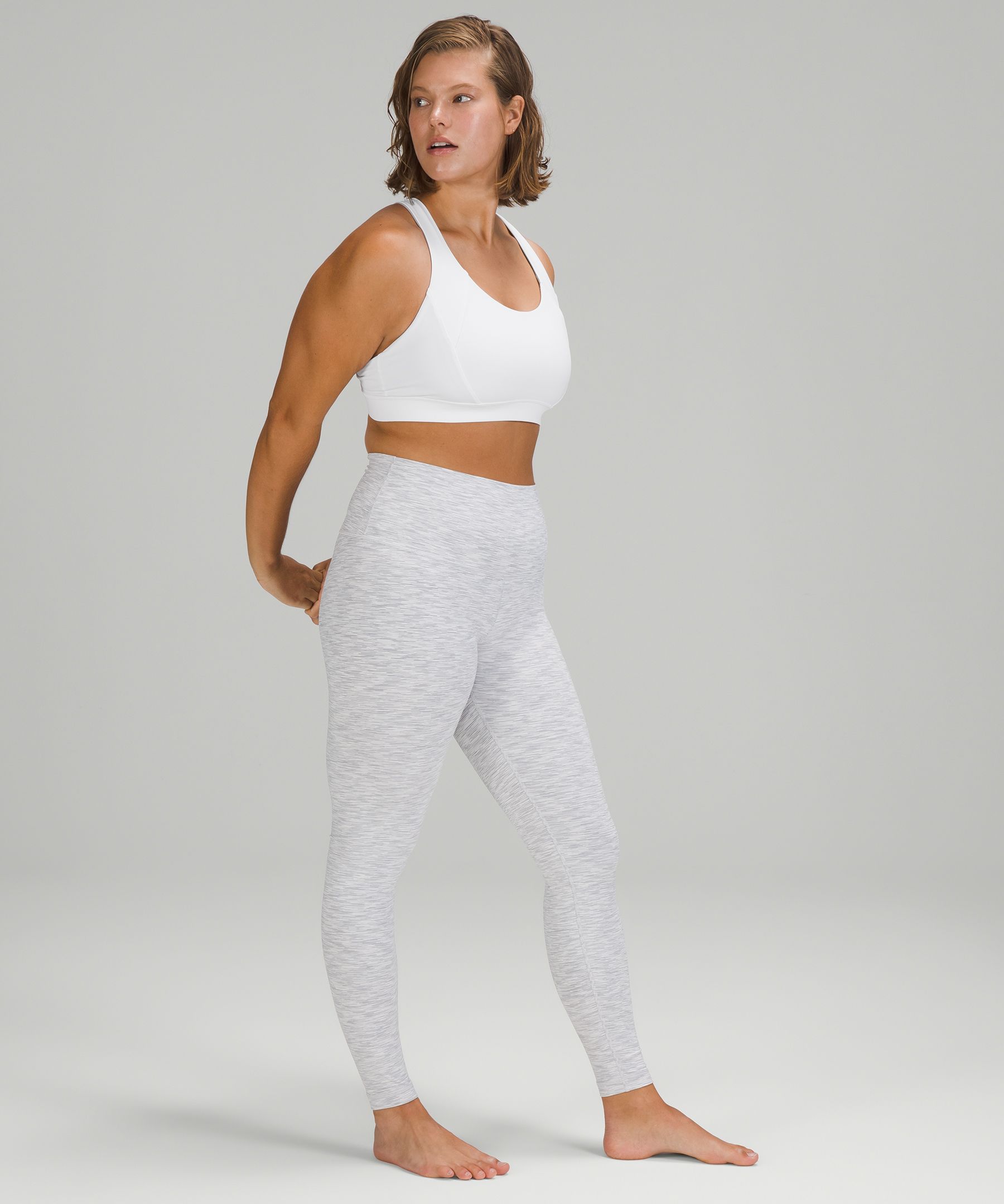 Lululemon Sports Bh Dame Hvite | 82364-UNHF