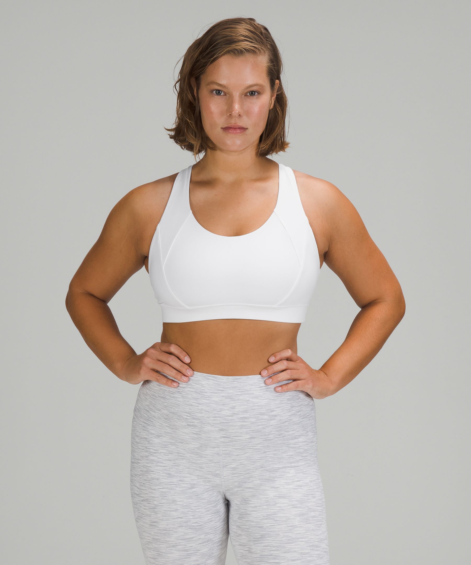 Lululemon Sports Bh Dame Hvite | 82364-UNHF