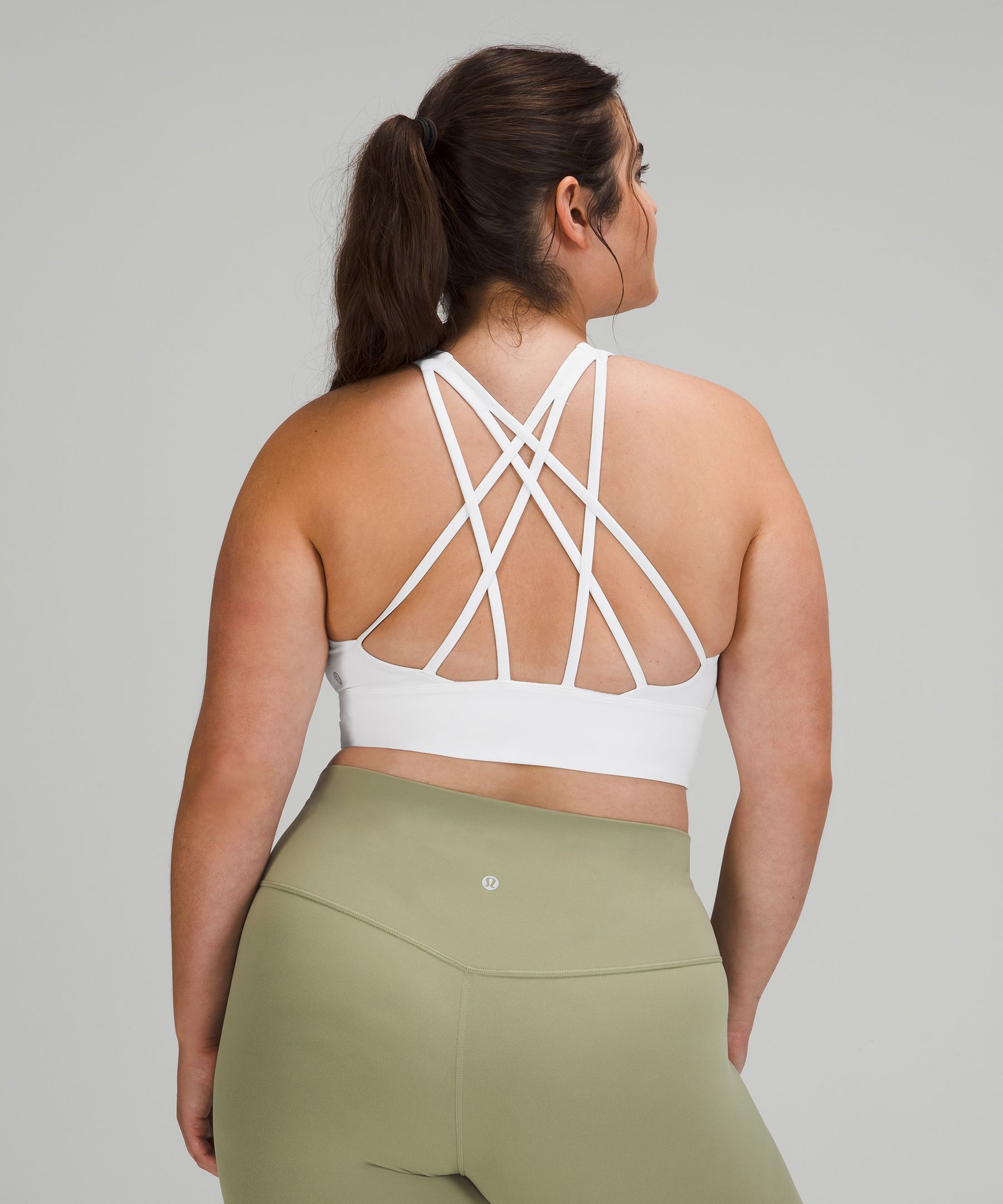 Lululemon Sports Bh Dame Hvite | 91302-GRFU