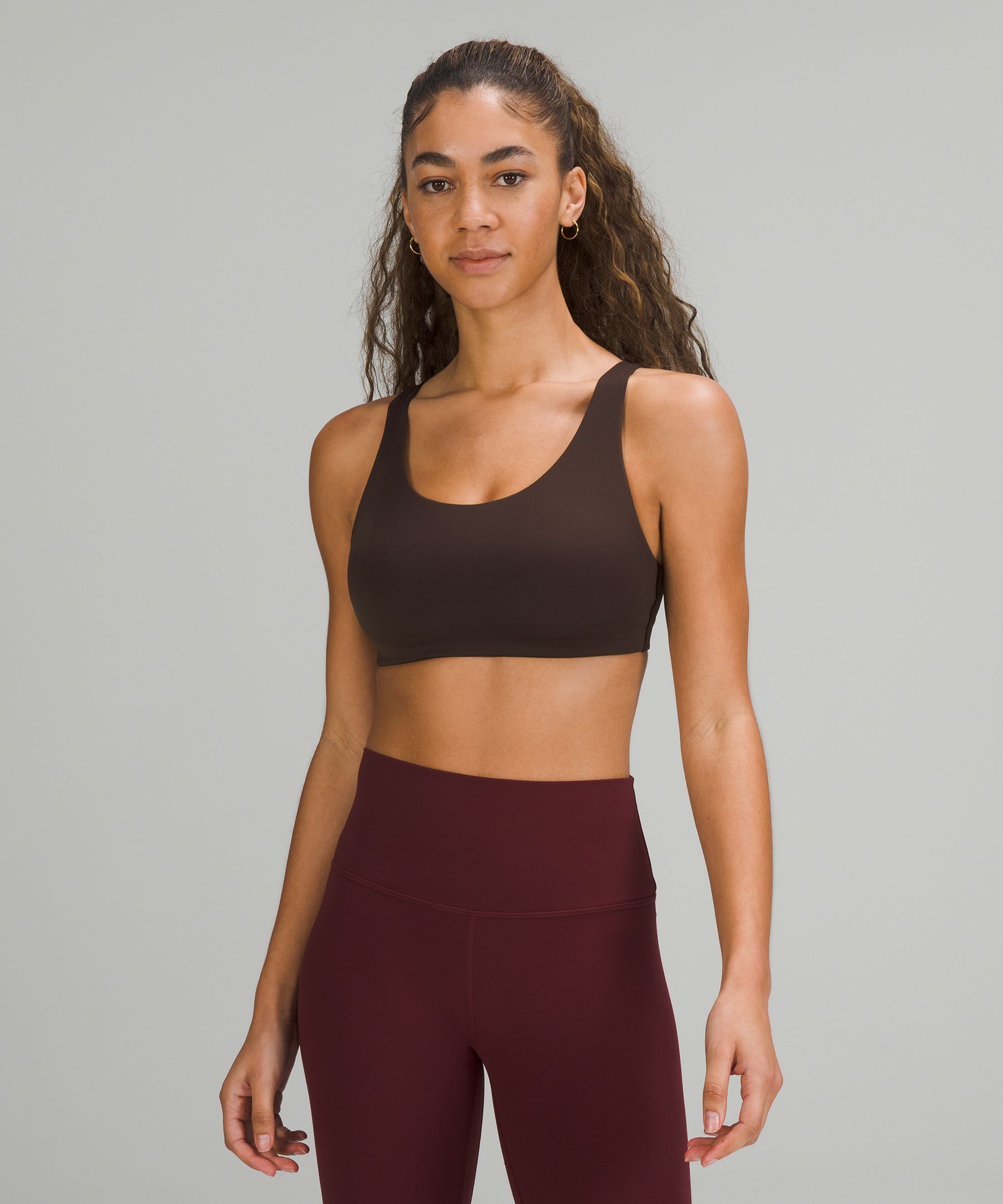 Lululemon Sports Bh Dame Kaffe | 46182-PUOA
