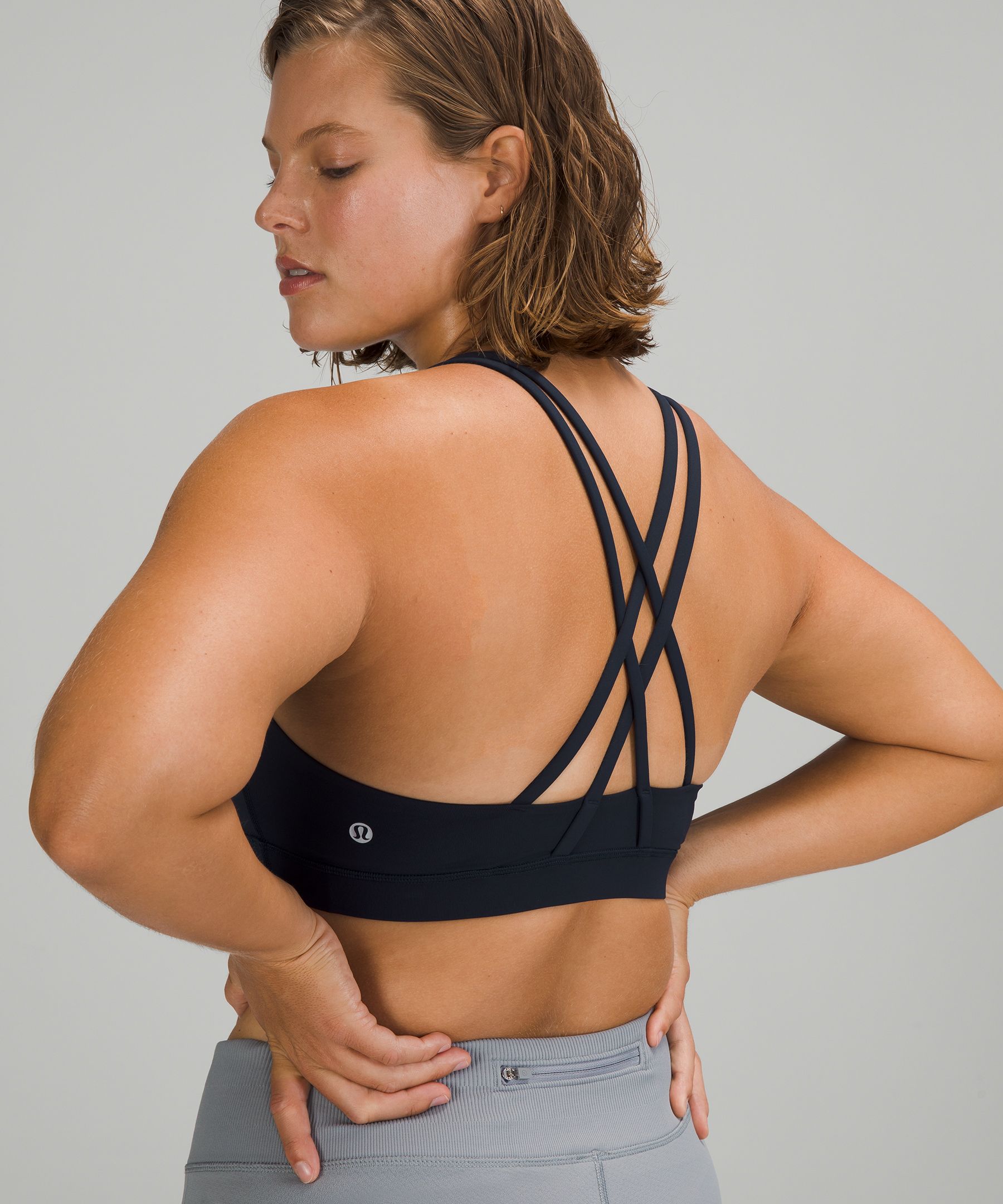 Lululemon Sports Bh Dame Marineblå | 52791-MIBO