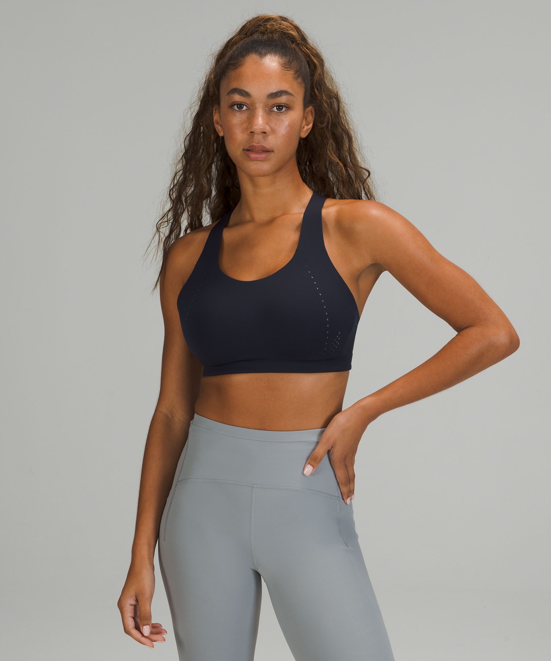 Lululemon Sports Bh Dame Marineblå Blå | 06497-LHNV