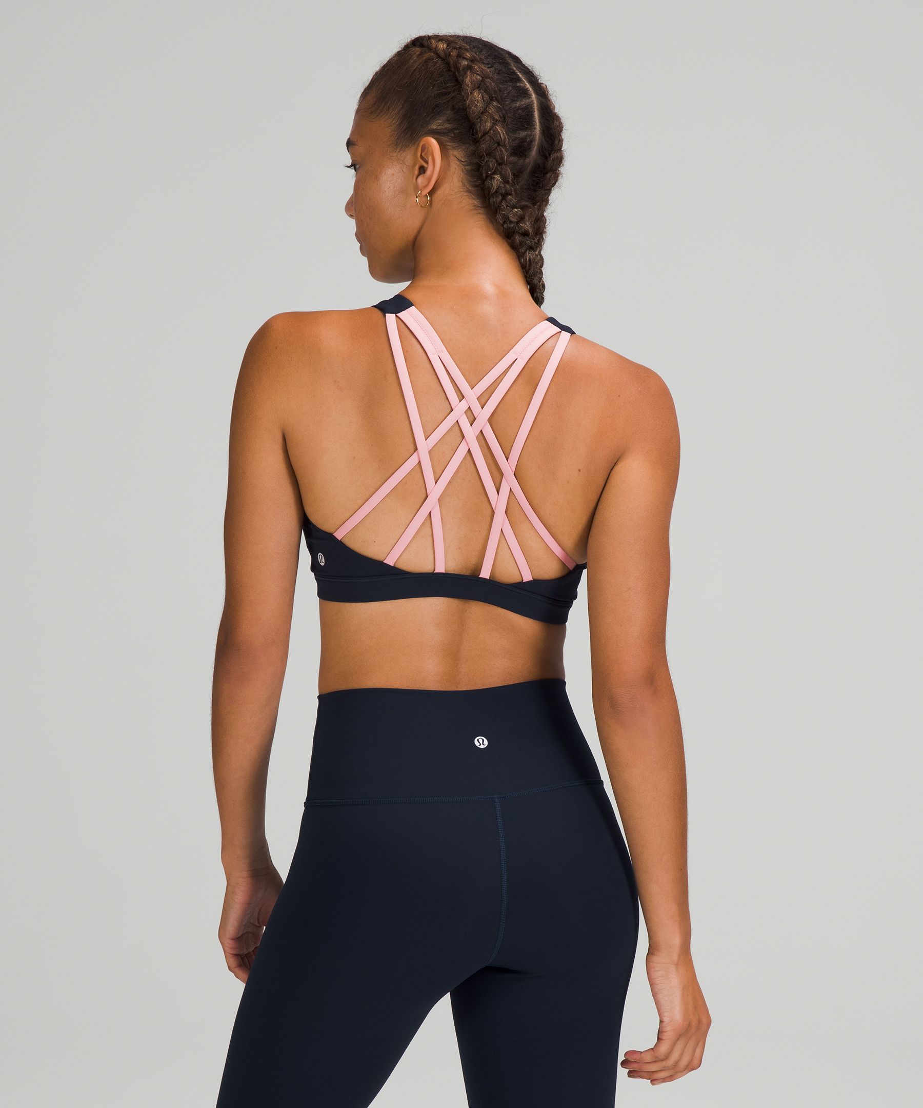 Lululemon Sports Bh Dame Marineblå Rosa | 30875-IJZC