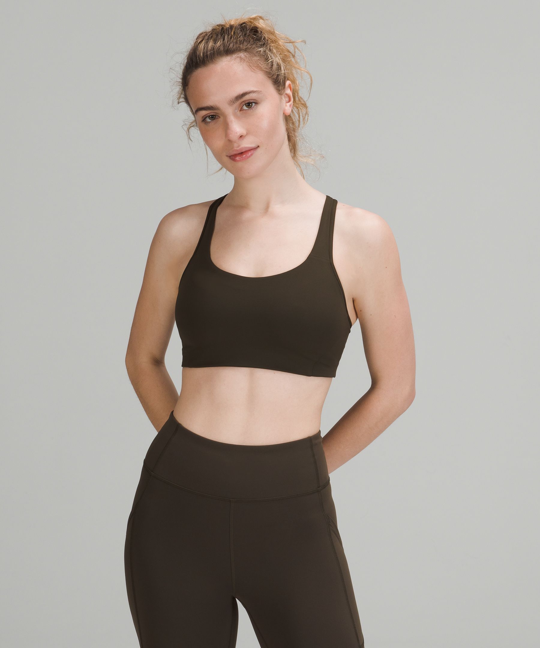 Lululemon Sports Bh Dame Mørke Olivengrønne | 03672-YWEC