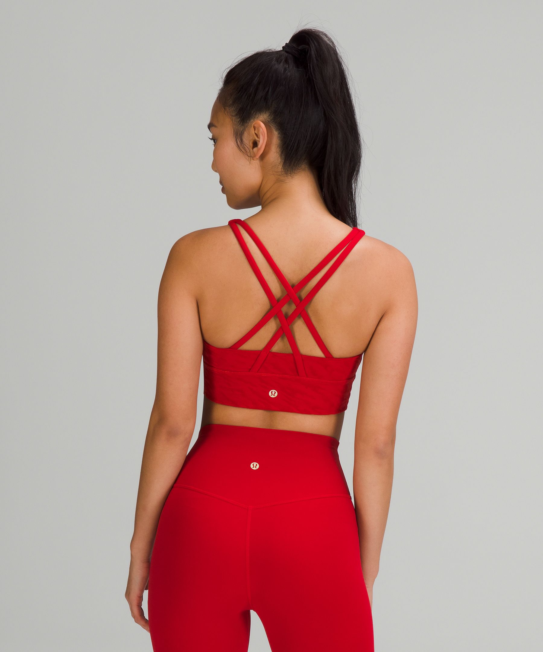 Lululemon Sports Bh Dame Mørke Rød | 16987-GALC