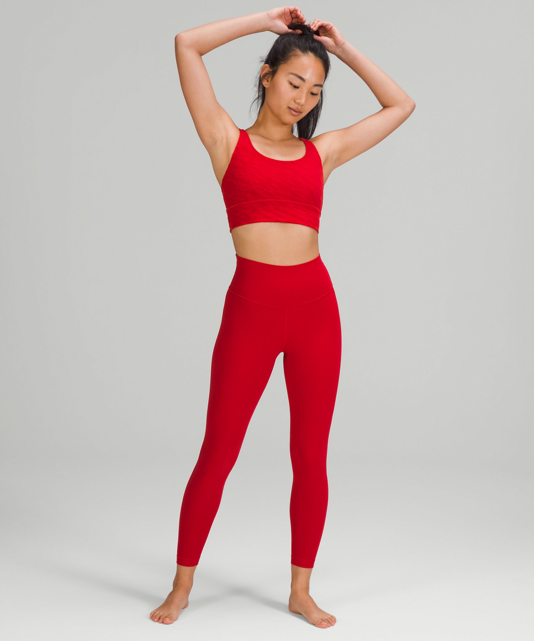 Lululemon Sports Bh Dame Mørke Rød | 16987-GALC
