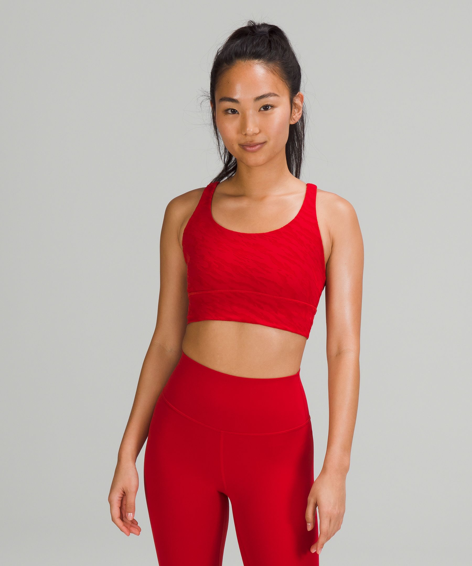 Lululemon Sports Bh Dame Mørke Rød | 16987-GALC