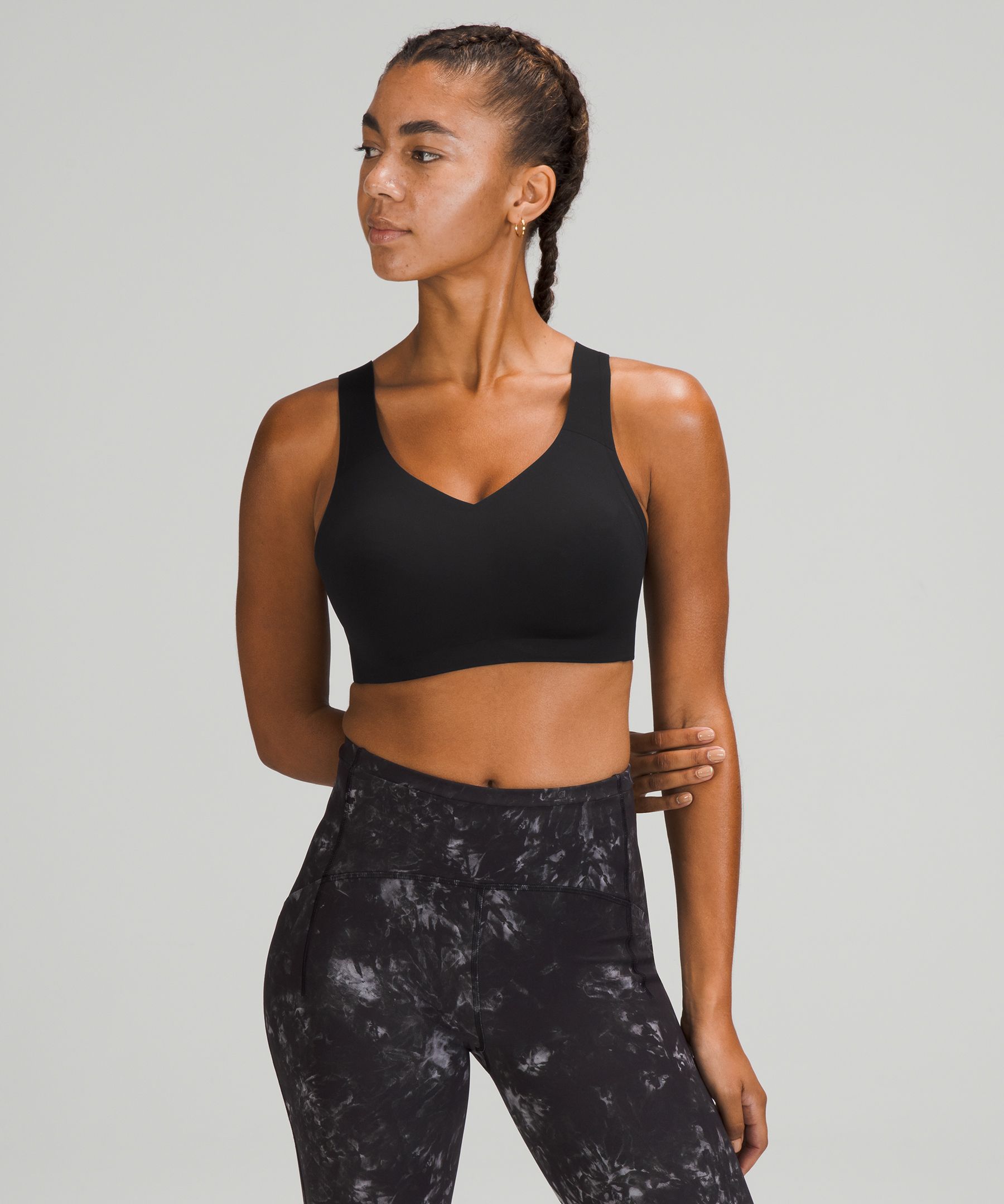 Lululemon Sports Bh Dame Svarte | 34980-QVUJ