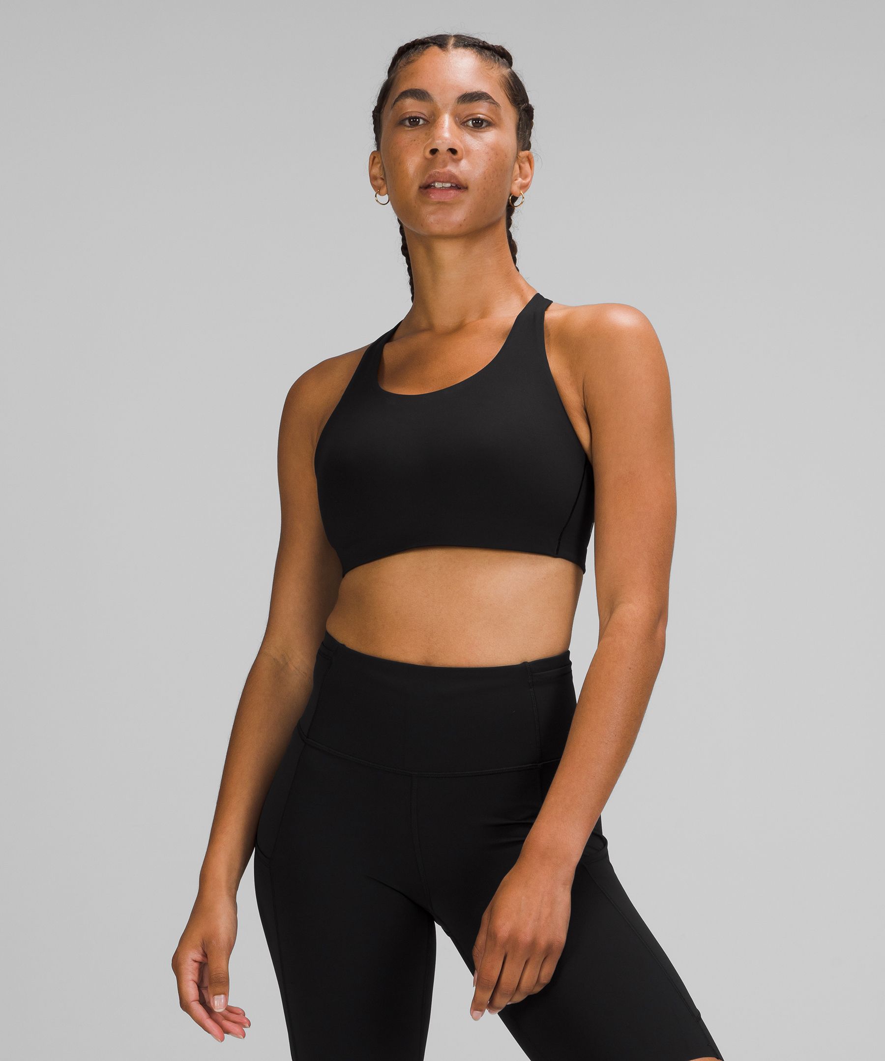 Lululemon Sports Bh Dame Svarte | 68397-QONE