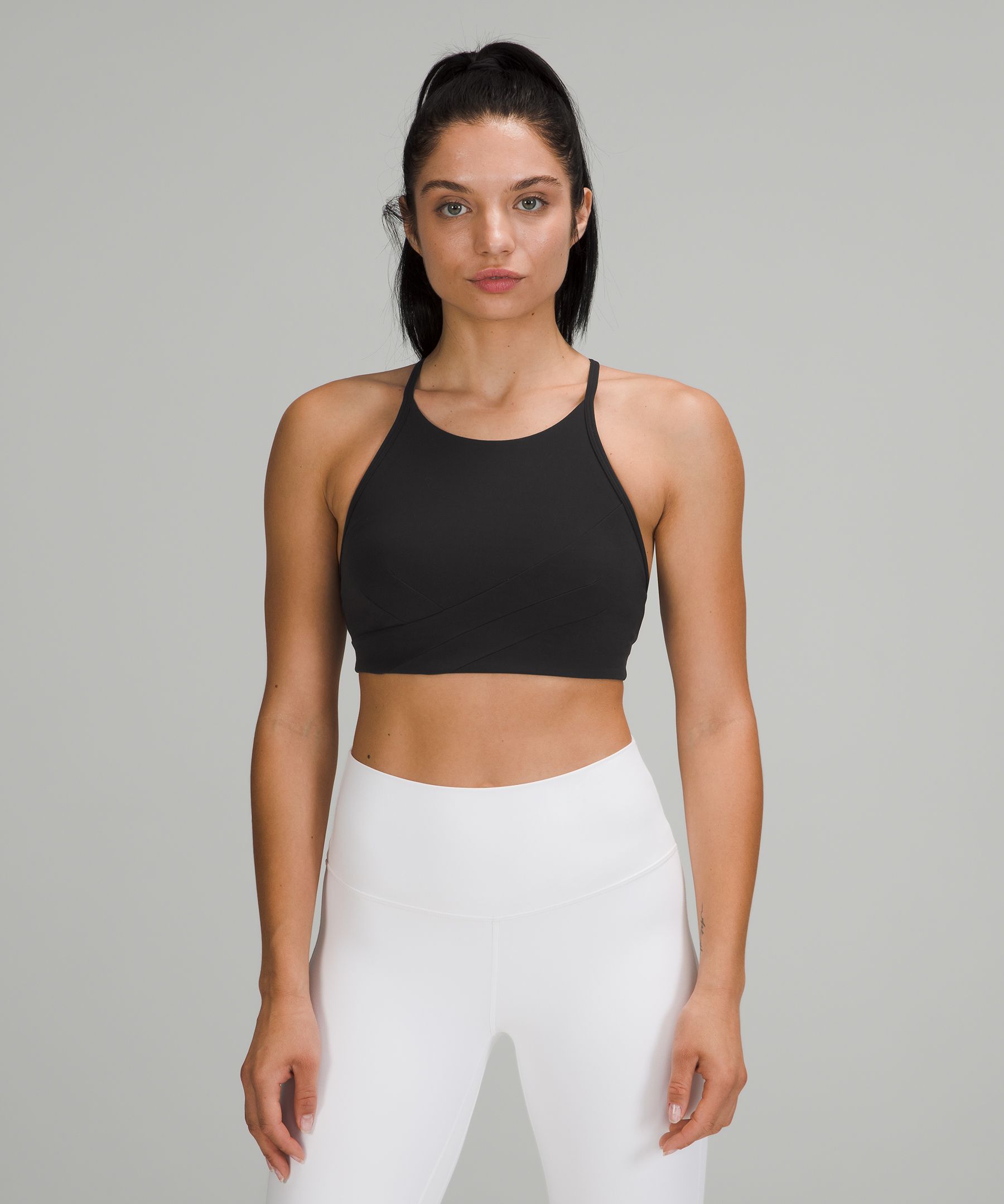 Lululemon Sports Bh Dame Svarte | 79582-ZSAD