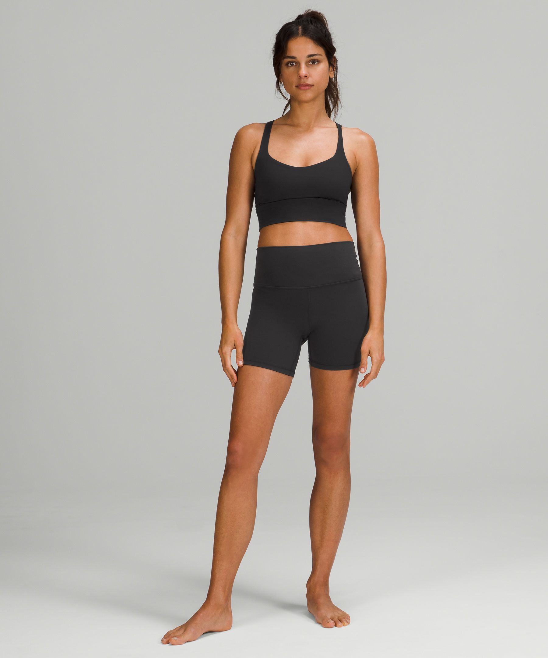 Lululemon Sports Bh Dame Svarte | 92347-JZDG
