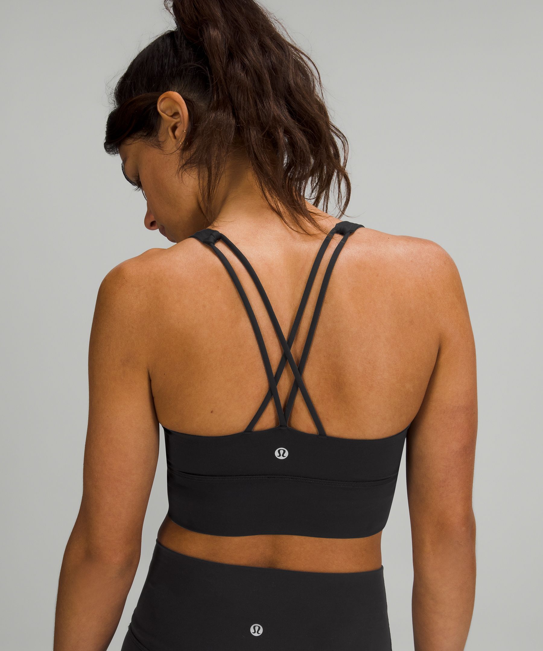 Lululemon Sports Bh Dame Svarte | 92347-JZDG