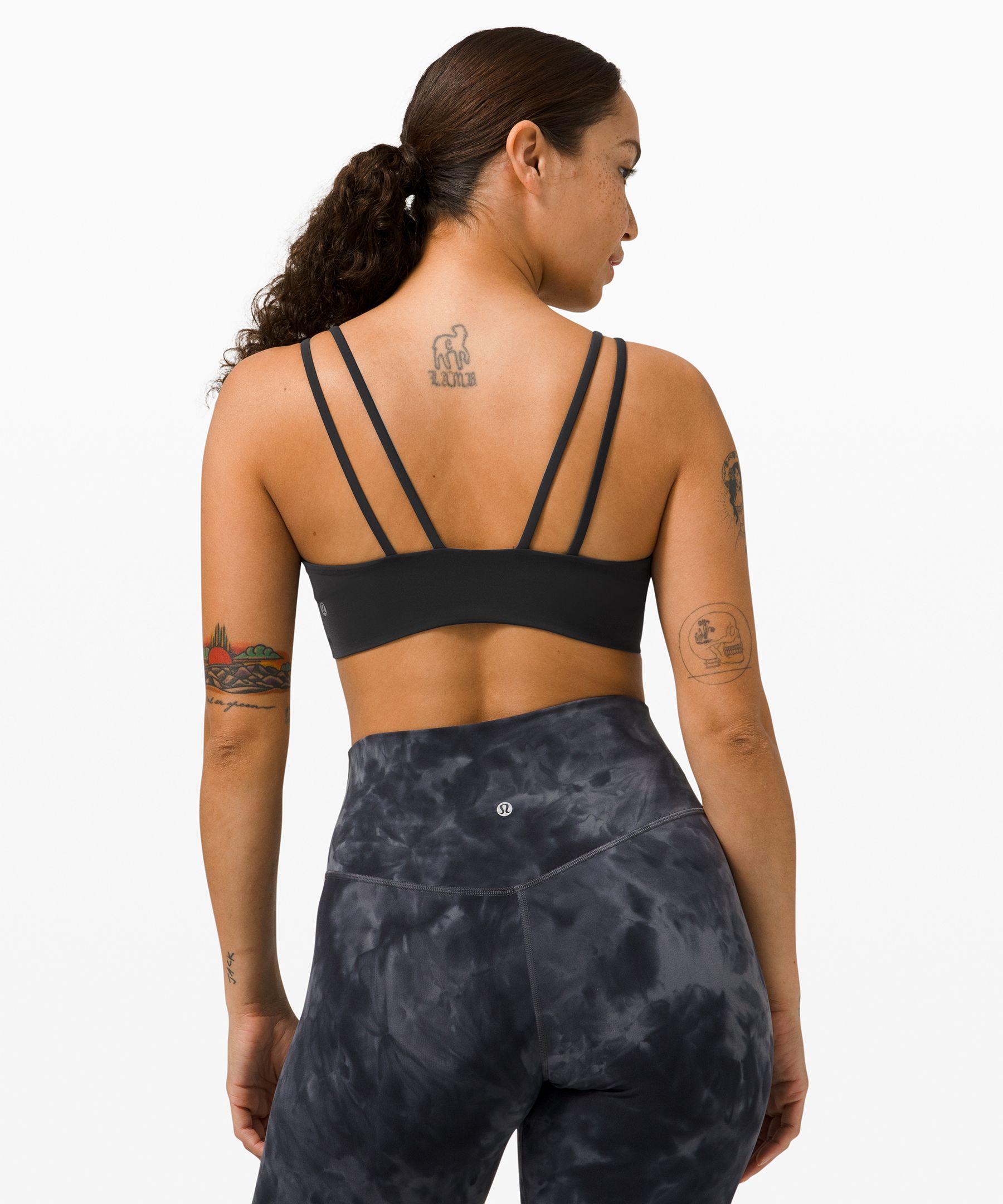 Lululemon Sports Bh Dame Svarte | 95216-DOGW