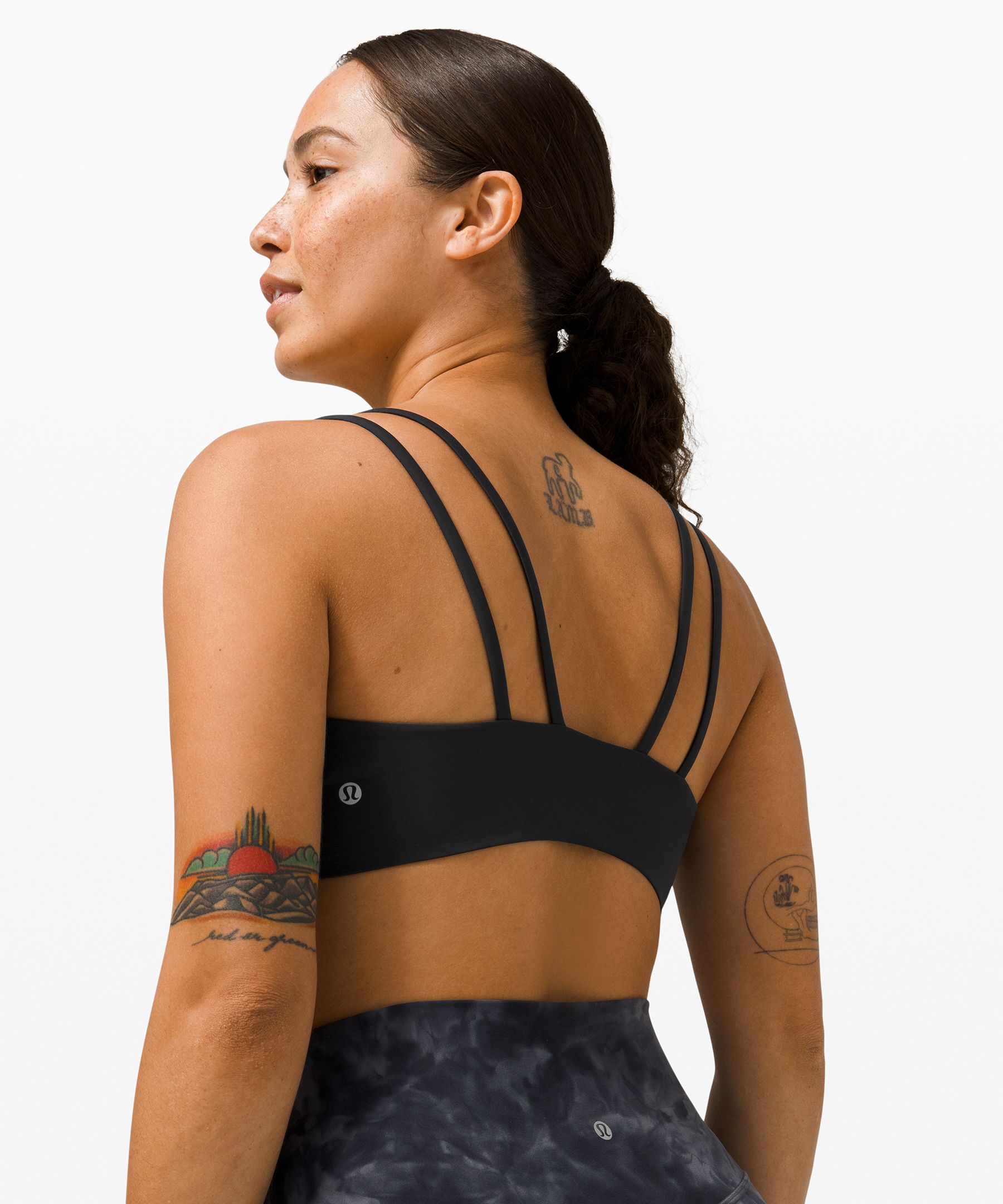Lululemon Sports Bh Dame Svarte | 95216-DOGW