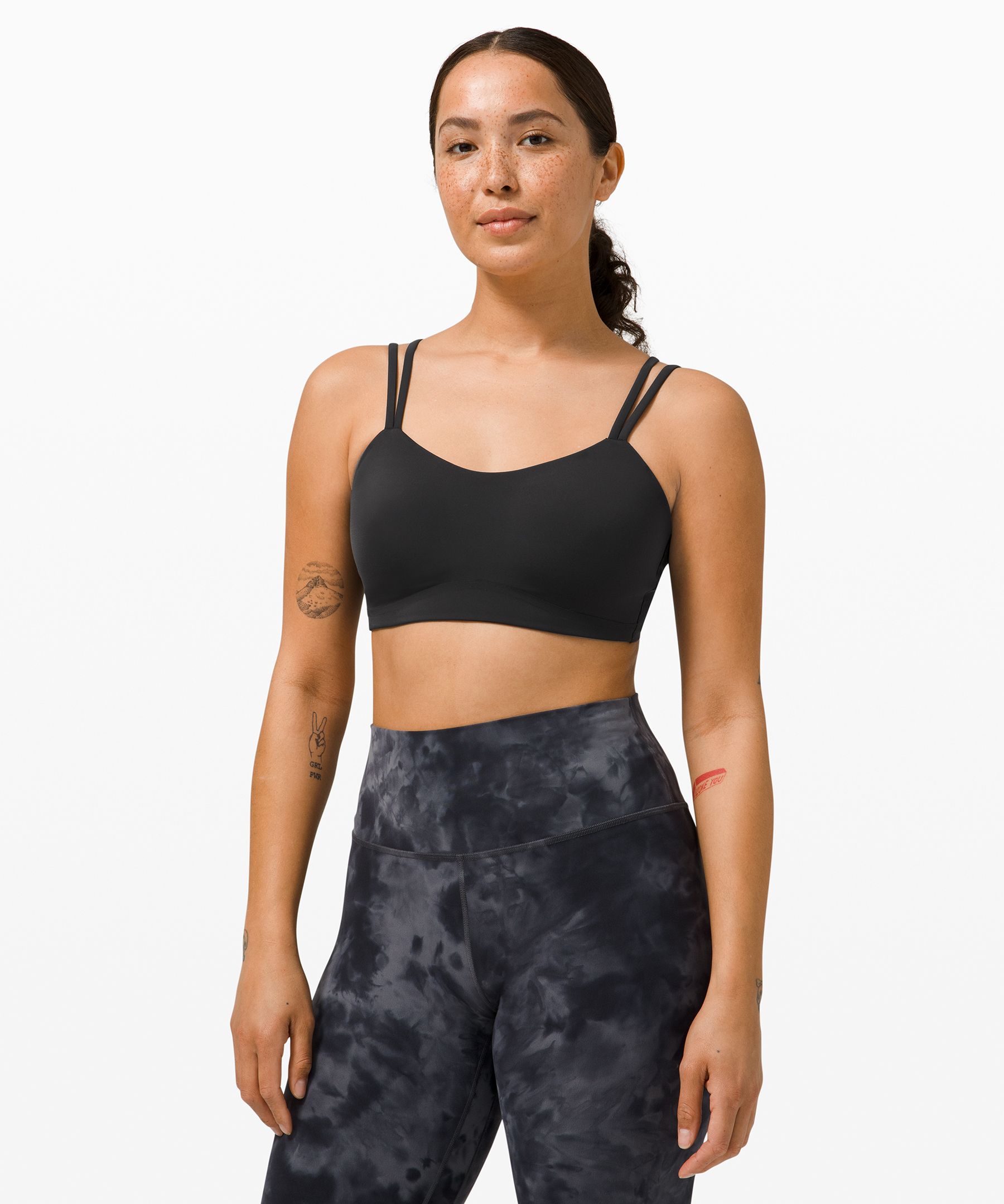 Lululemon Sports Bh Dame Svarte | 95216-DOGW