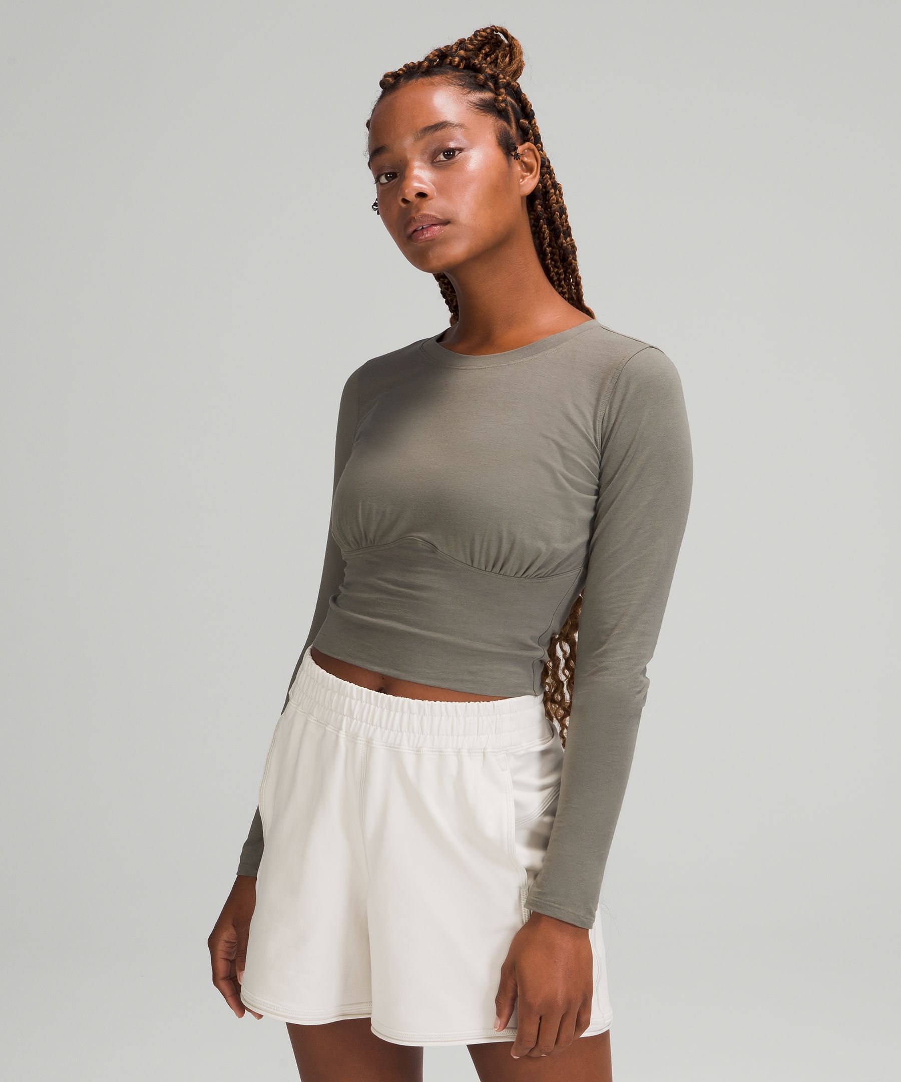 Lululemon Topper Dame Grå Olivengrønne | 48791-UOLQ