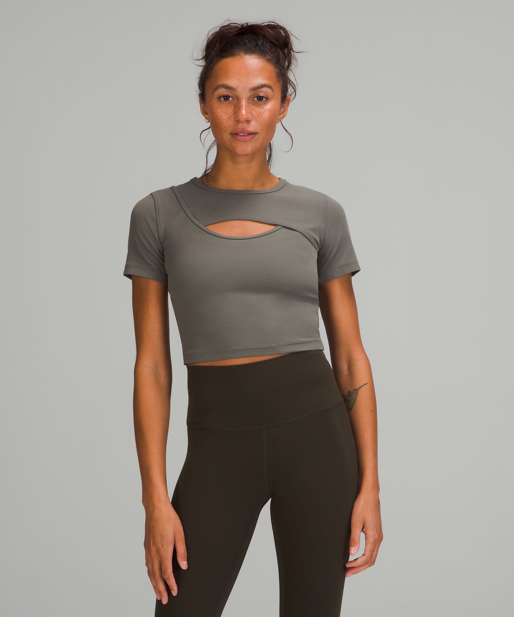 Lululemon Topper Dame Grå Olivengrønne | 70125-CGVR