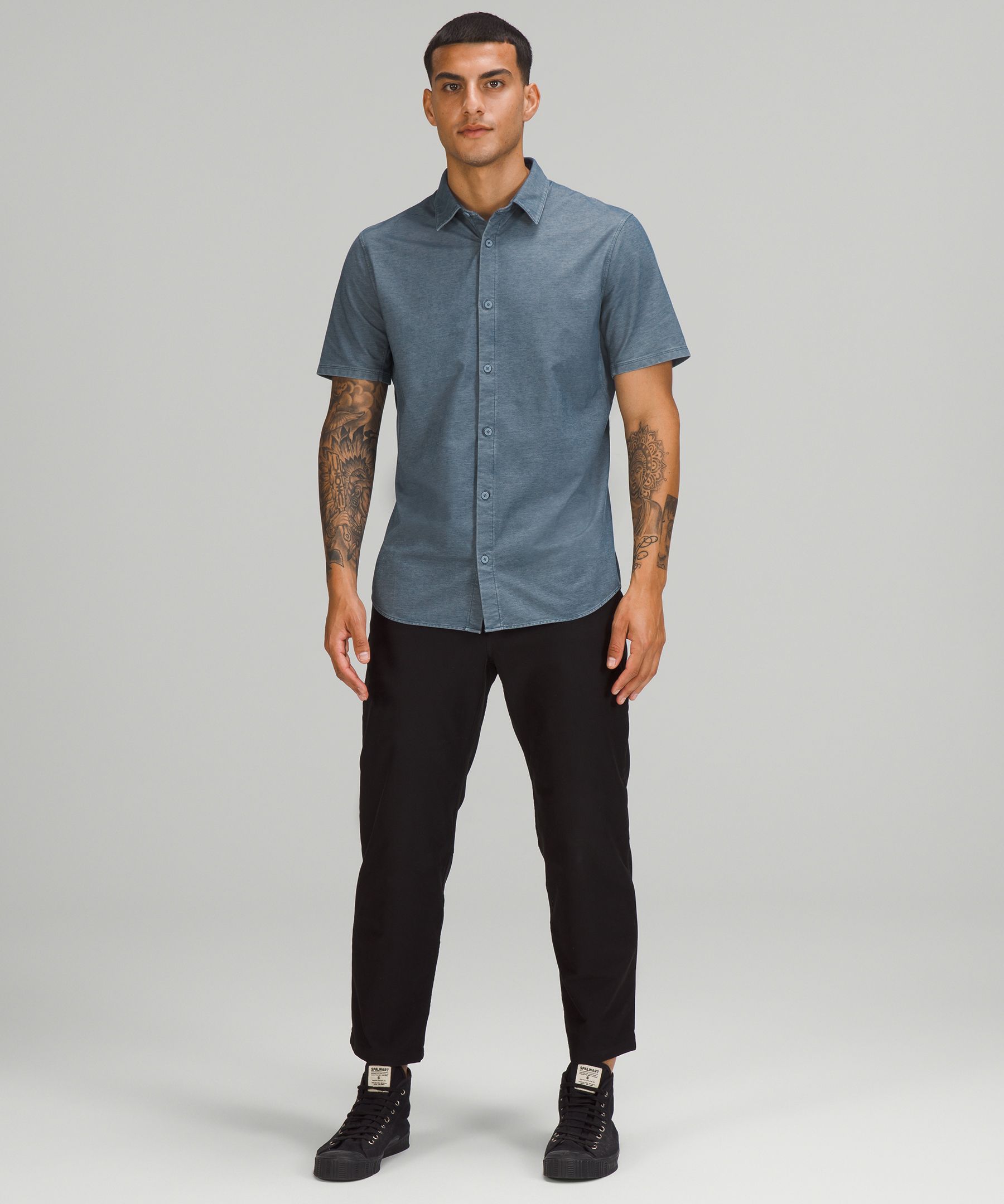 Lululemon Topper Herre Blå | 78693-QMWV