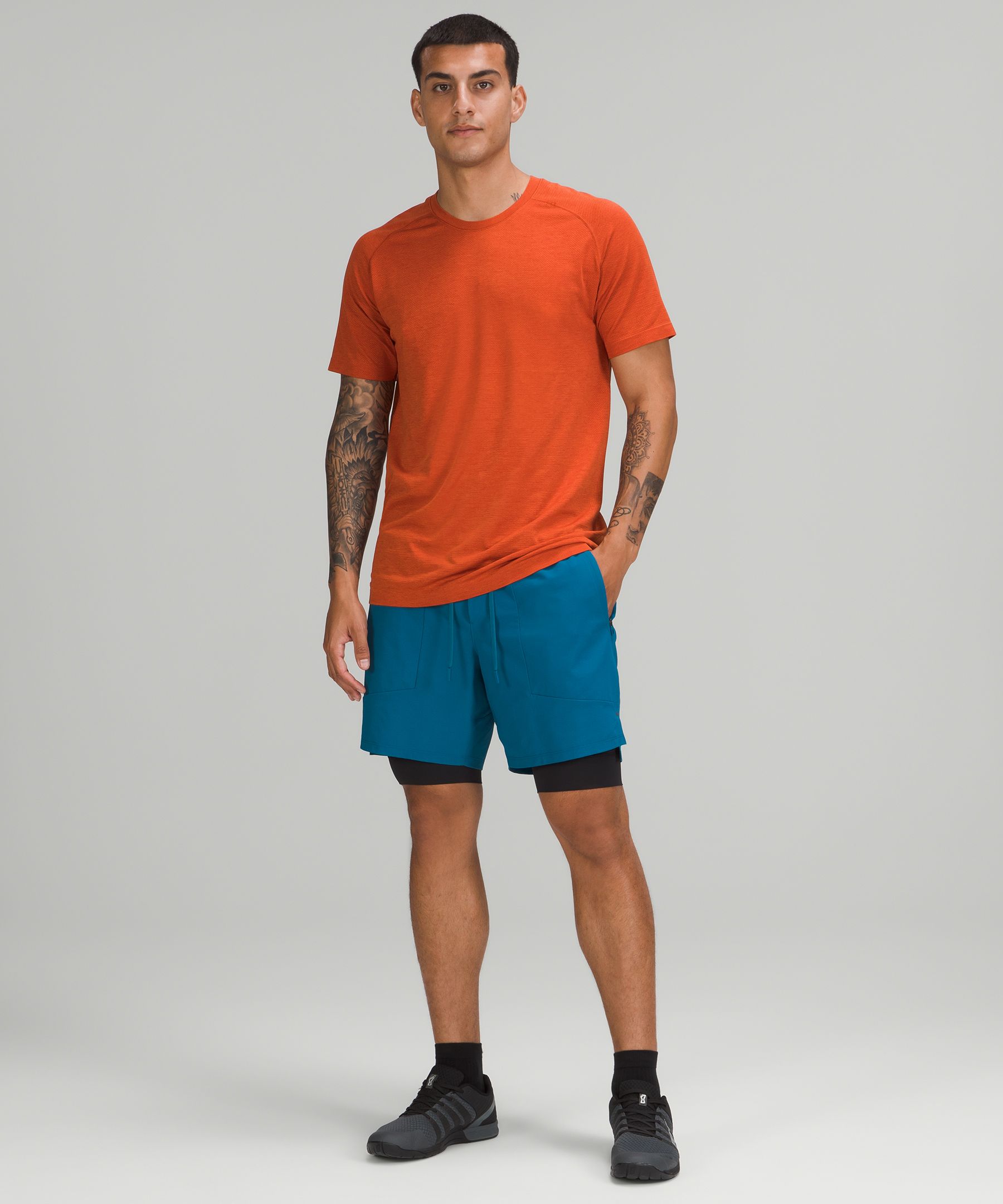 Lululemon Topper Herre Mørke Rød | 92135-YZCU