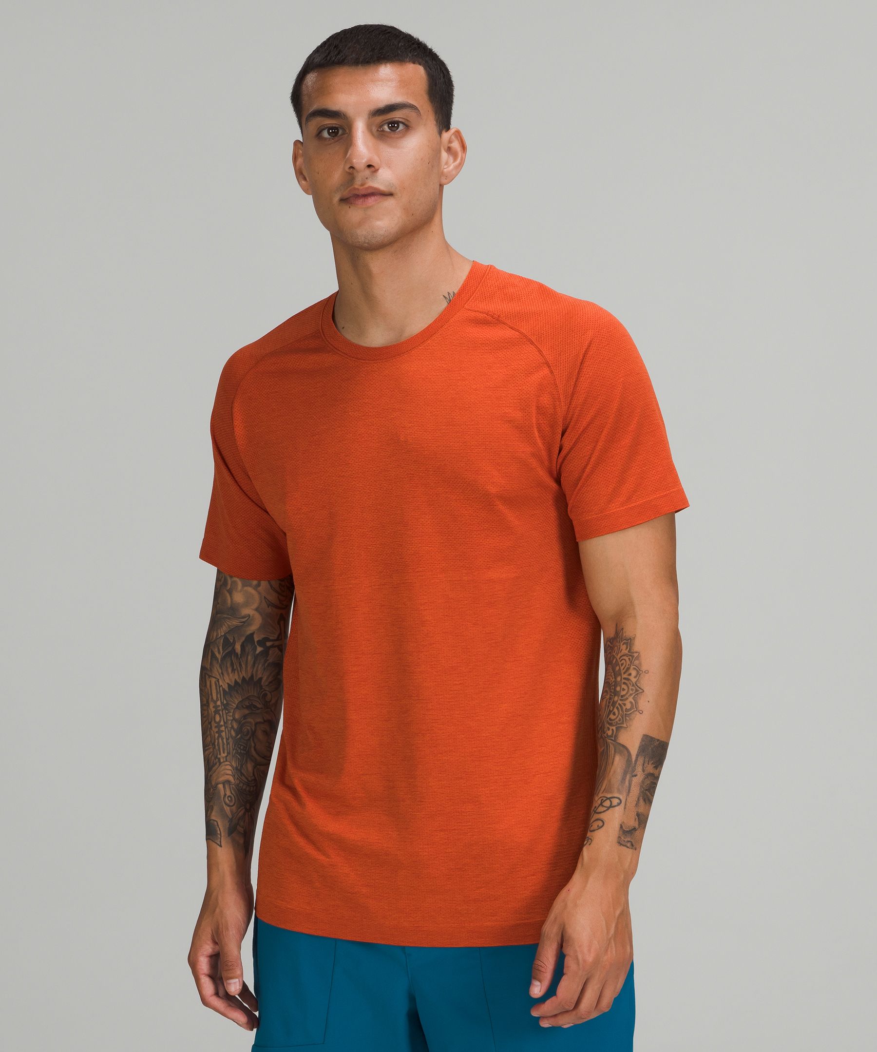 Lululemon Topper Herre Mørke Rød | 92135-YZCU