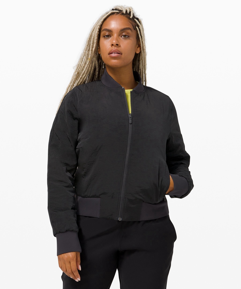Lululemon Jakke Dame Svarte | 54291-OZVY