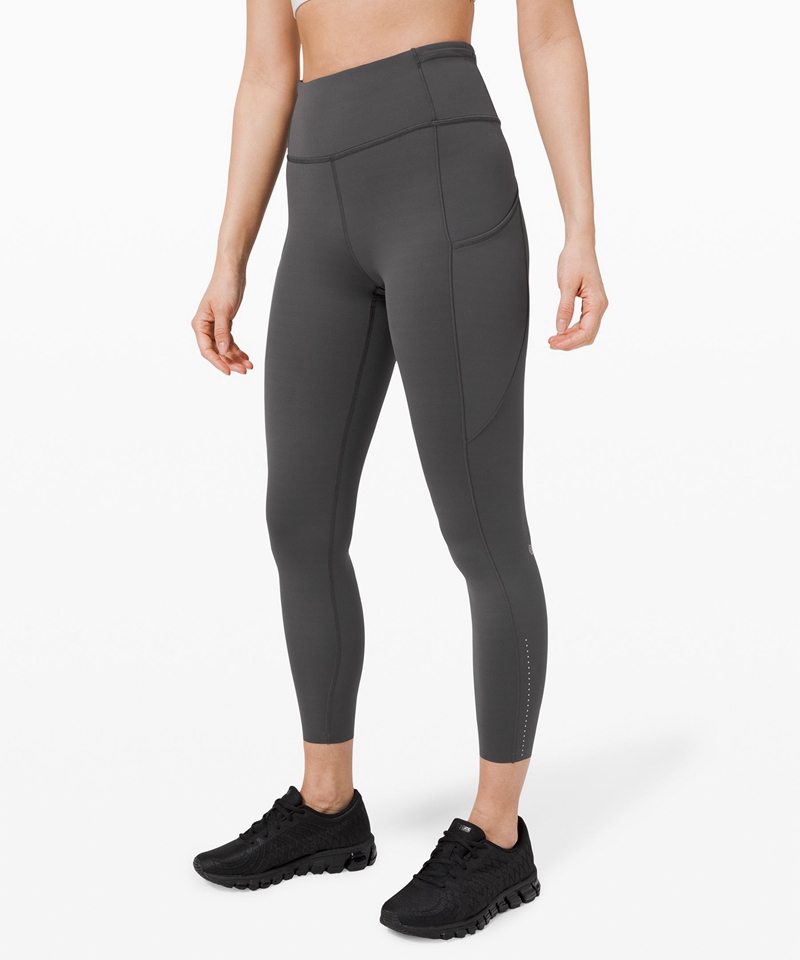 Lululemon Leggings Dame Dyp Grå | 34960-SQCW