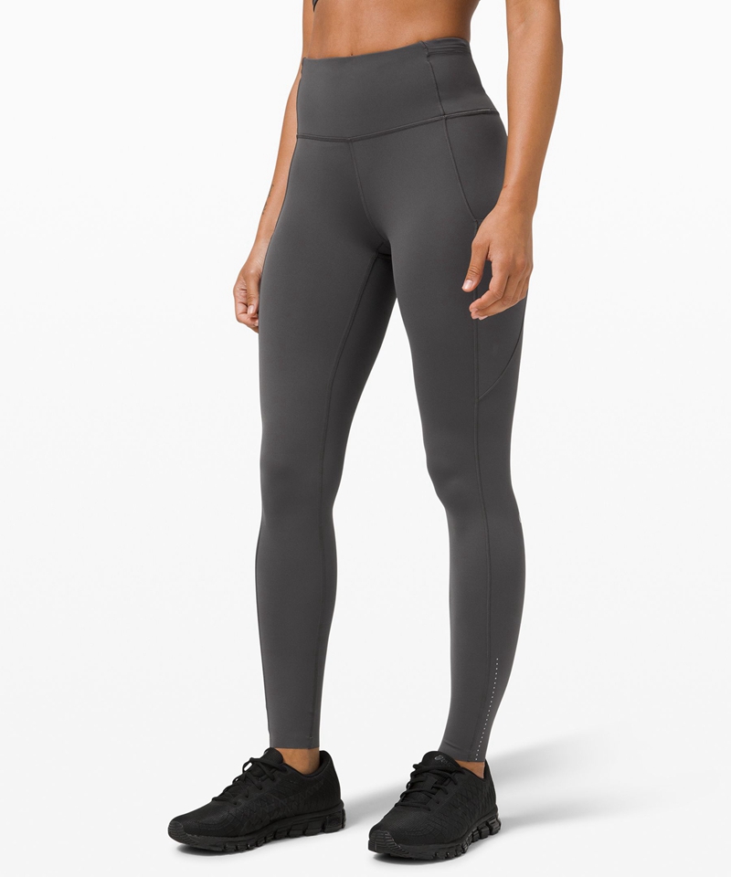 Lululemon Leggings Dame Dyp Grå | 87412-ZUKV